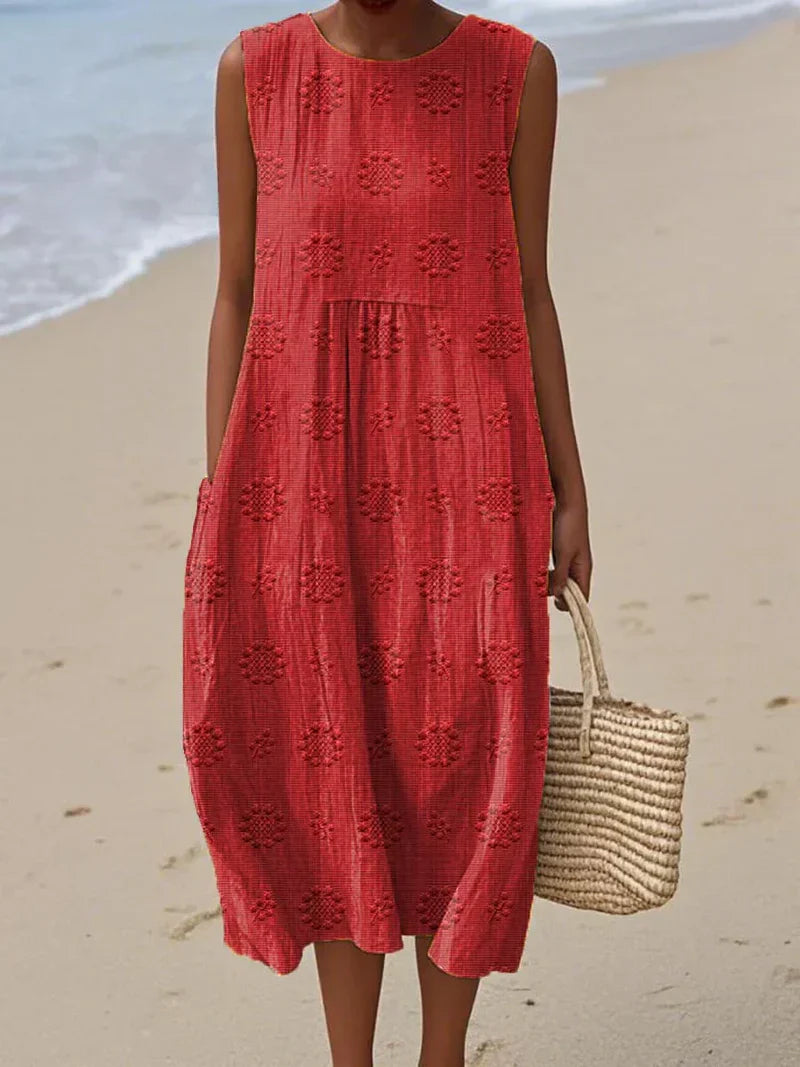 Mouwloze Midi Jurk | Navando