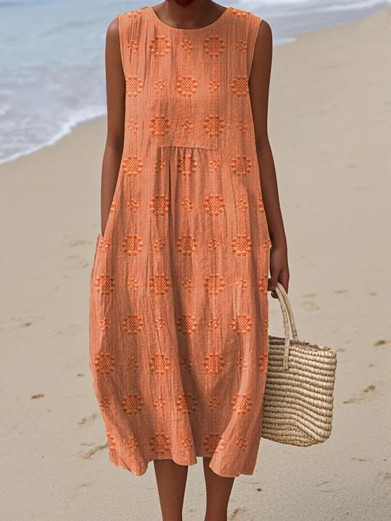 Mouwloze Midi Jurk | Navando