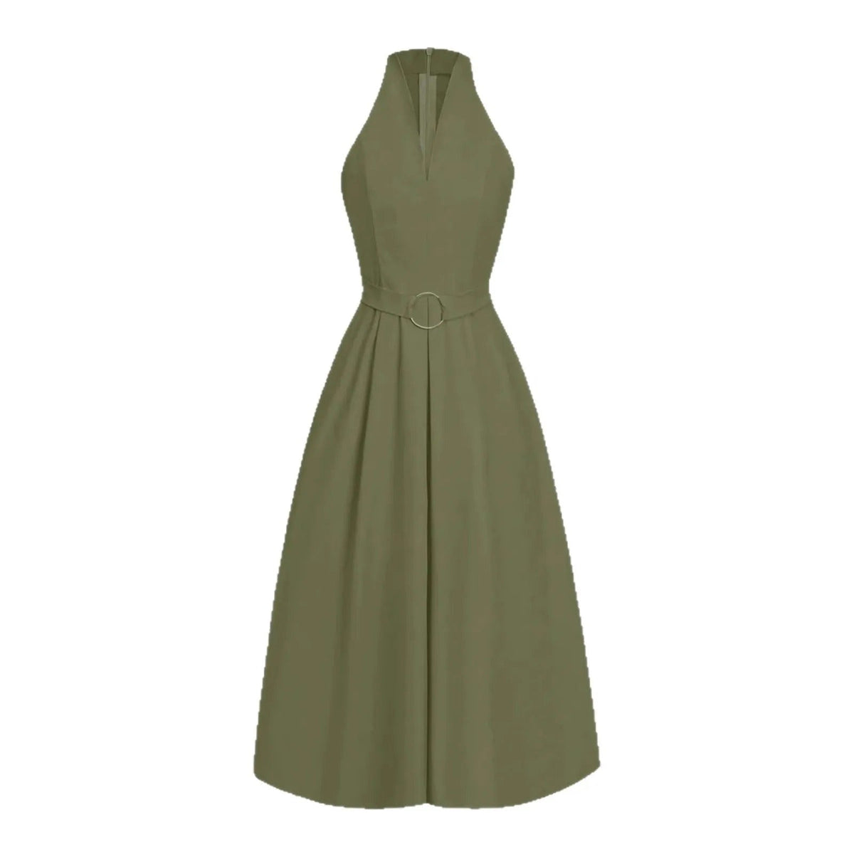Mouwloze Midijurk Met Diepe Rokplooien
