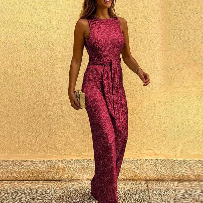 Mouwloze Pailletten Jumpsuit | Navando