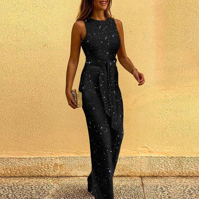 Mouwloze Pailletten Jumpsuit | Navando