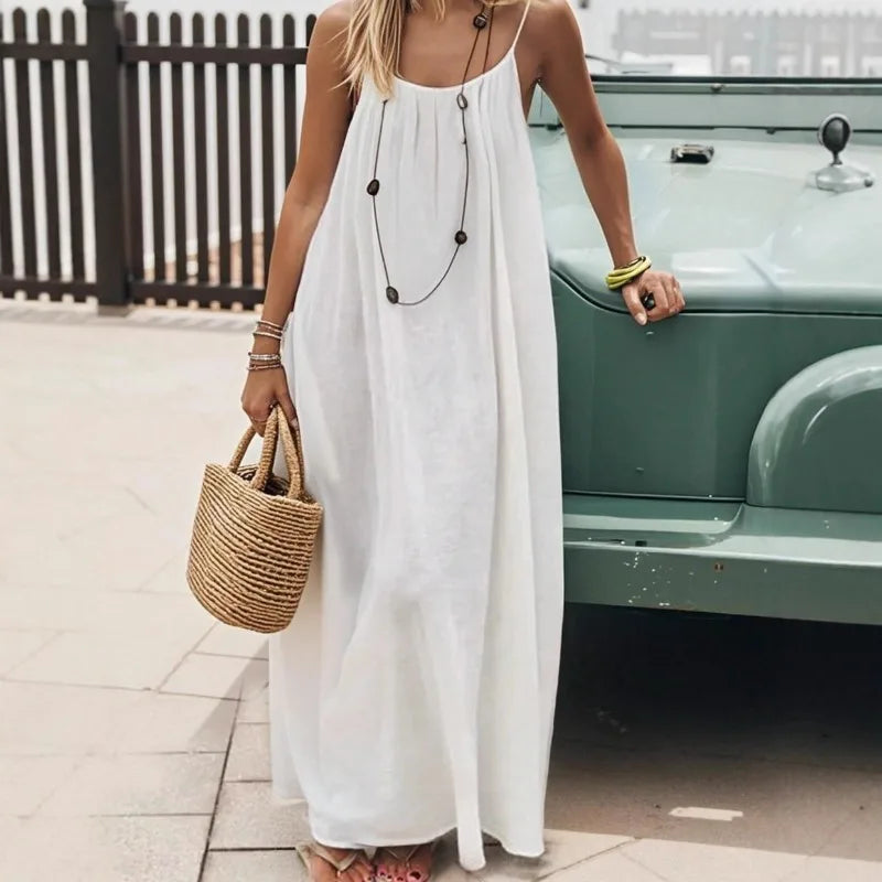 Mouwloze Zomerse Maxi-Jurk | Navando