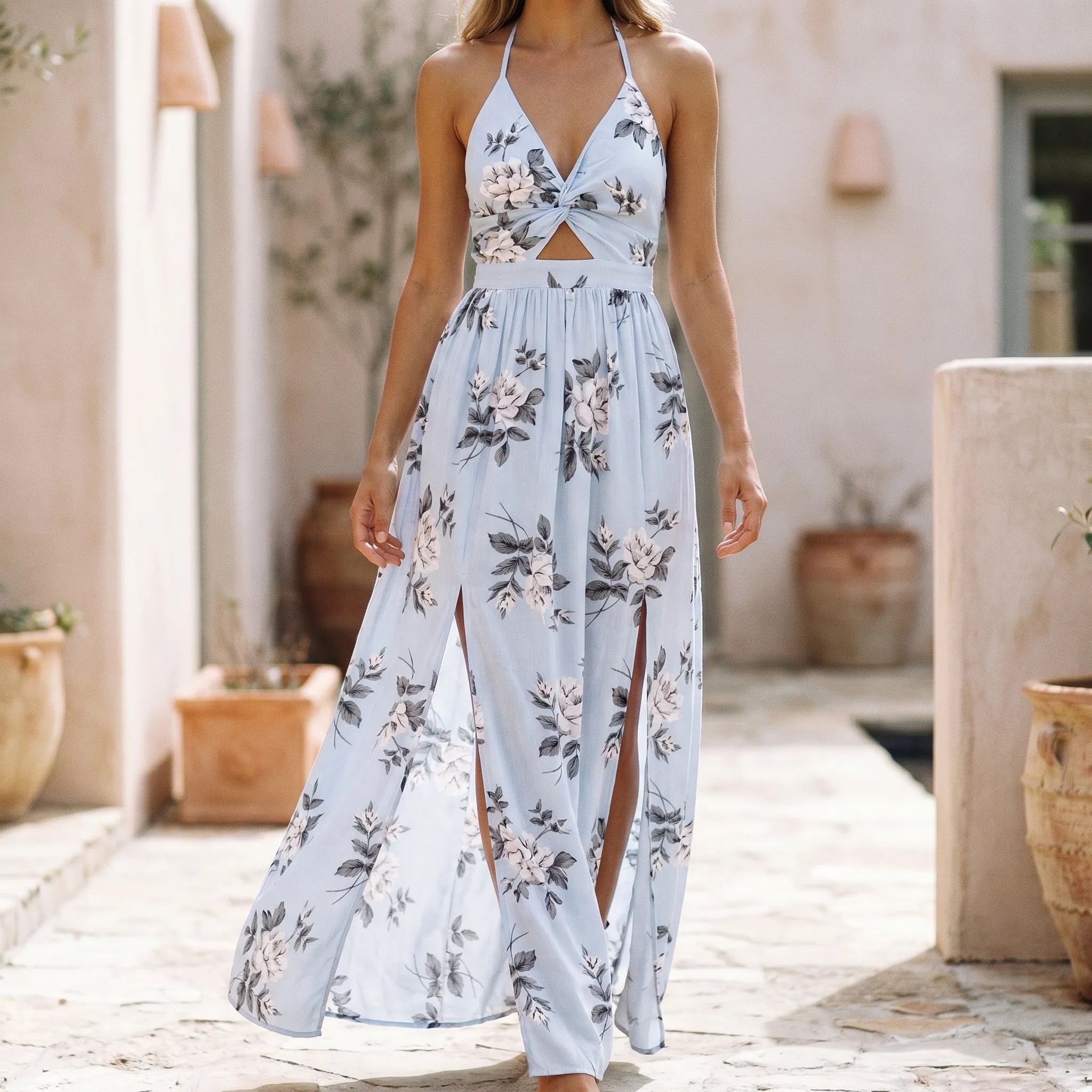 Mouwloze Zomerse Maxijurk | Navando