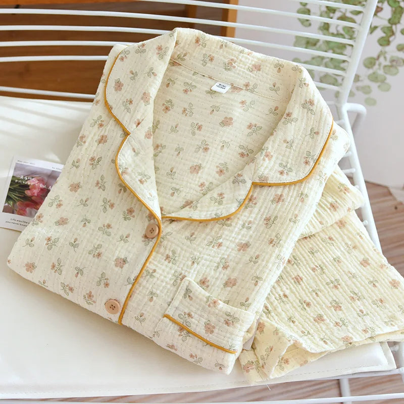 Nachtkleding set | Ademend katoen met stippenprint 30