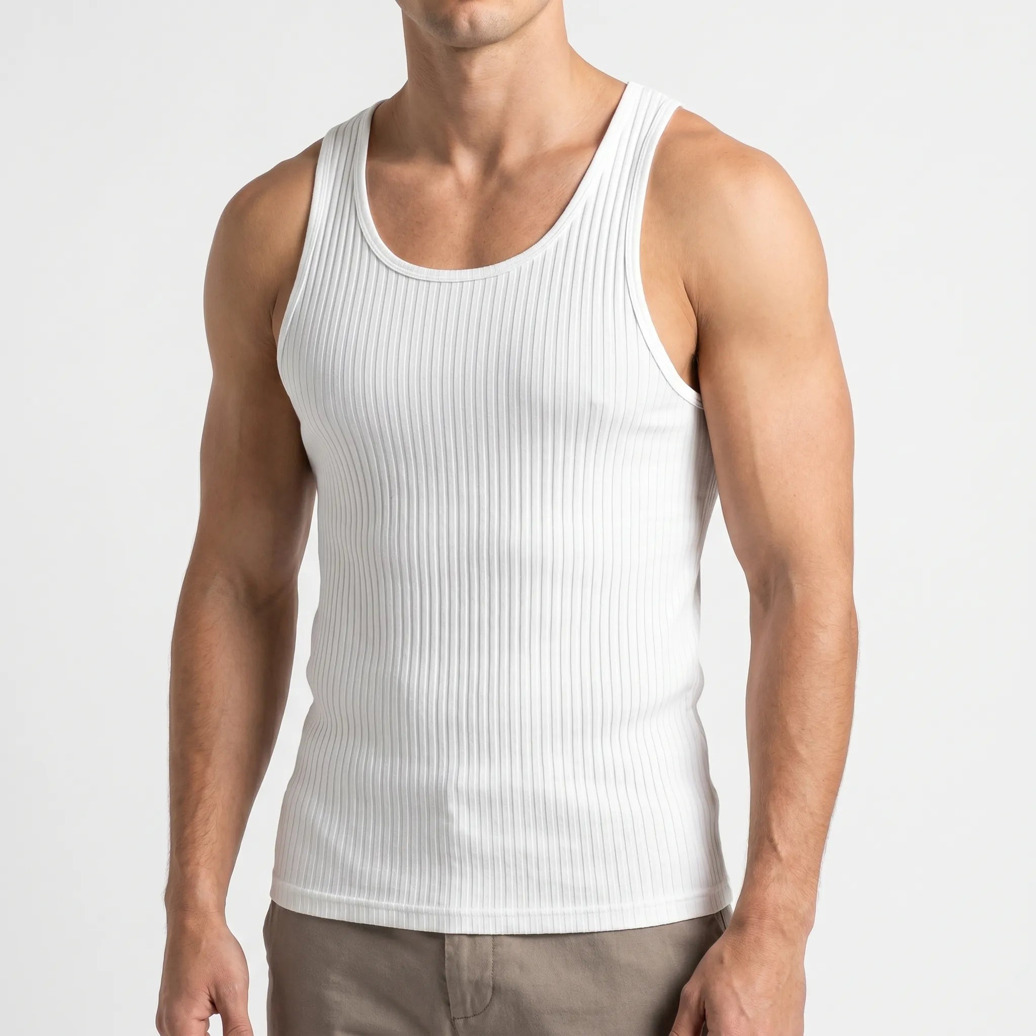 Nauwsluitende Geribbelde Tanktop | Navando