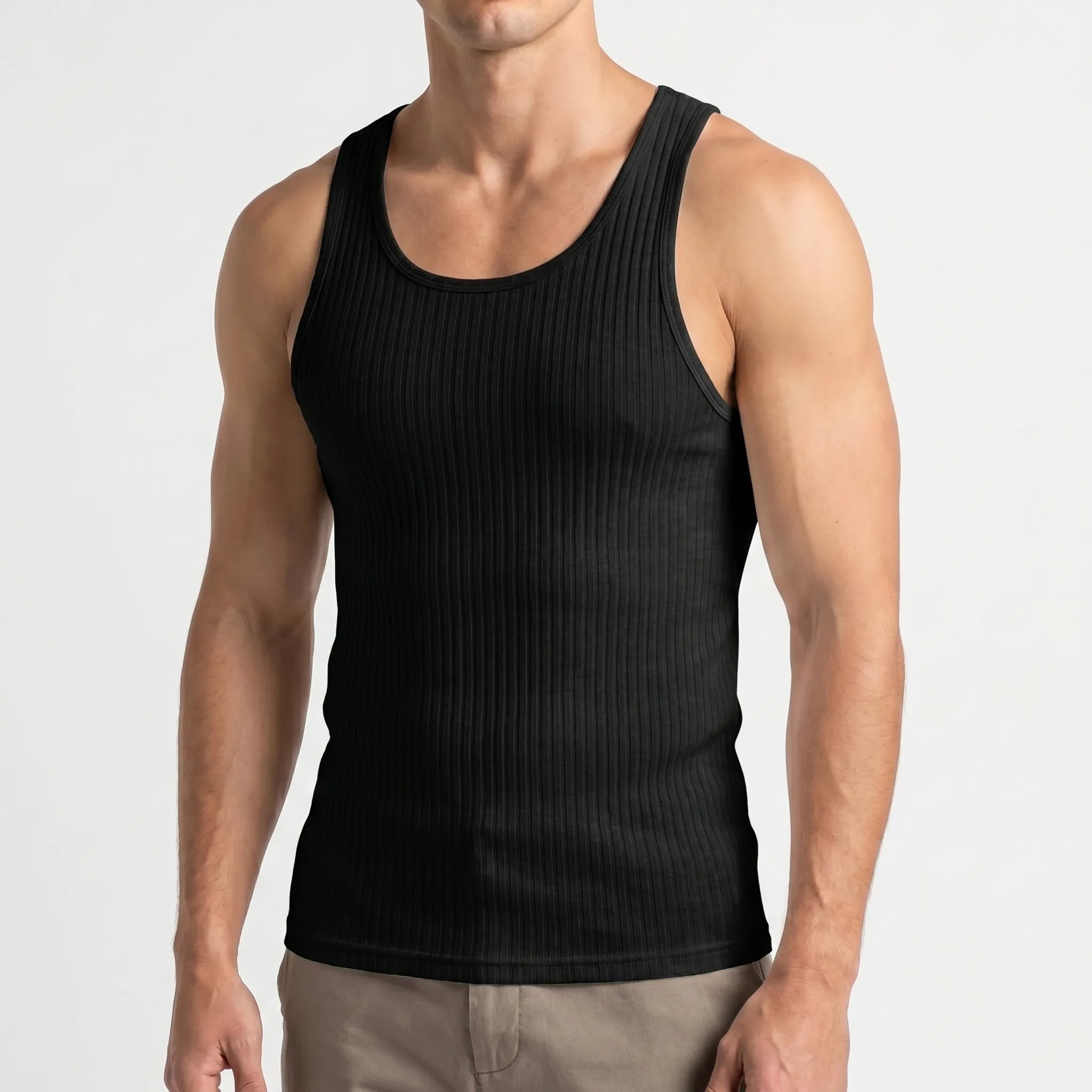 Nauwsluitende Geribbelde Tanktop | Navando