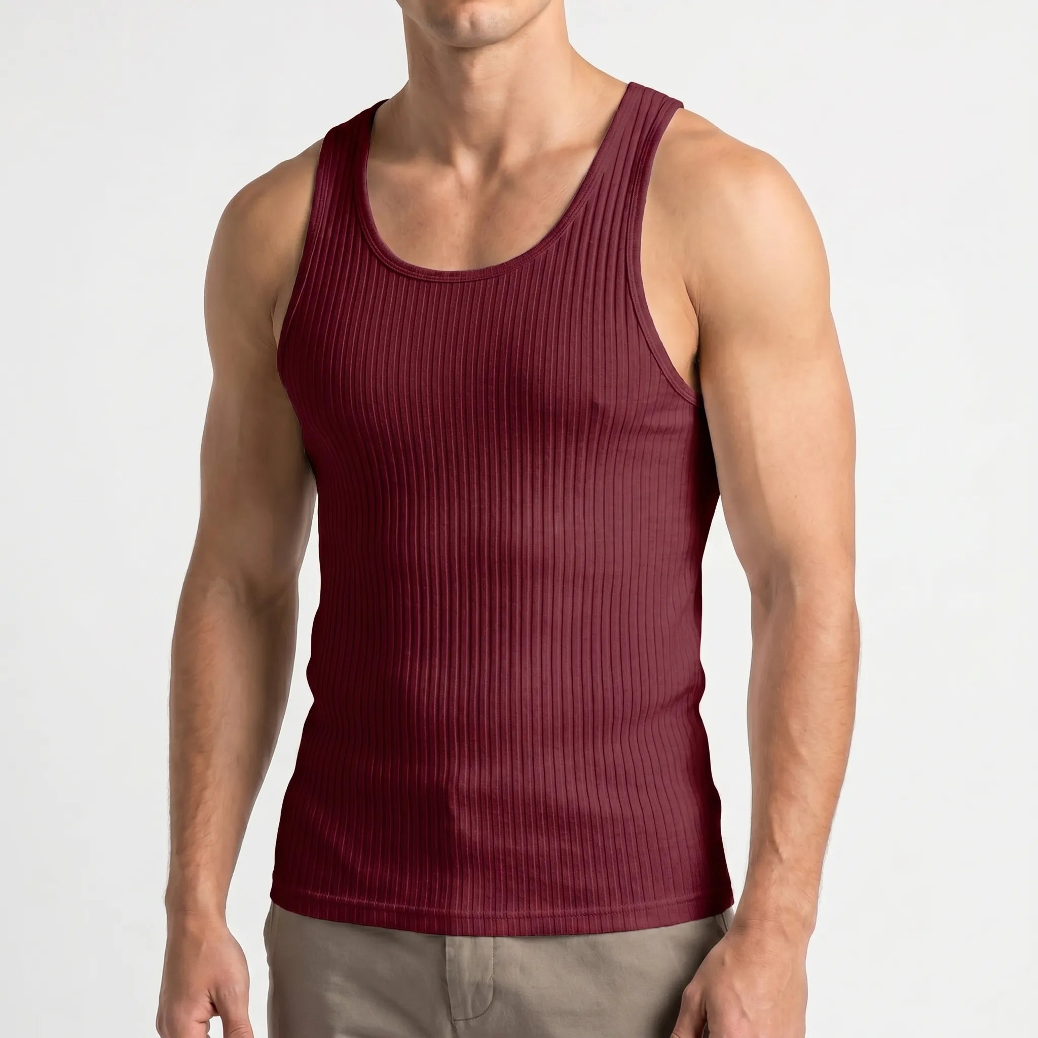 Nauwsluitende Geribbelde Tanktop | Navando