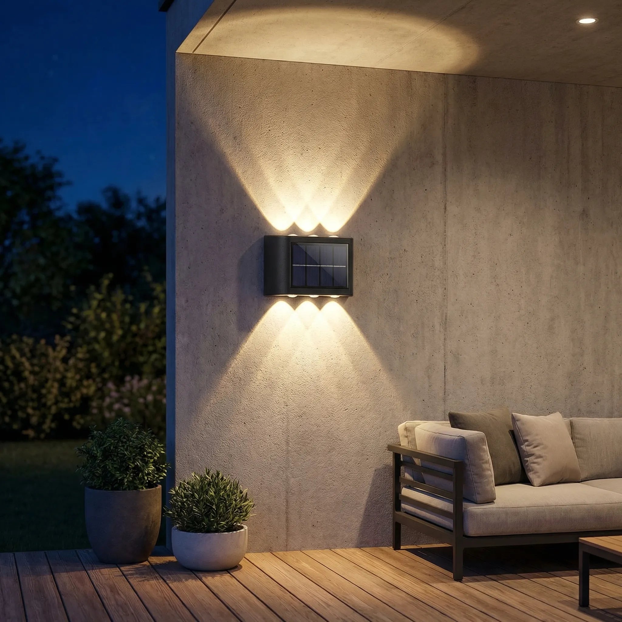 Navando | Automatische Zonnepaneel Wandlamp Voor Buiten