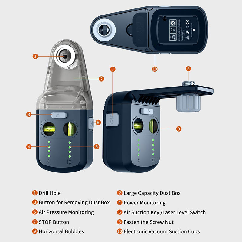 Navando | Compact Laserwaterpas Met Laserprojectie