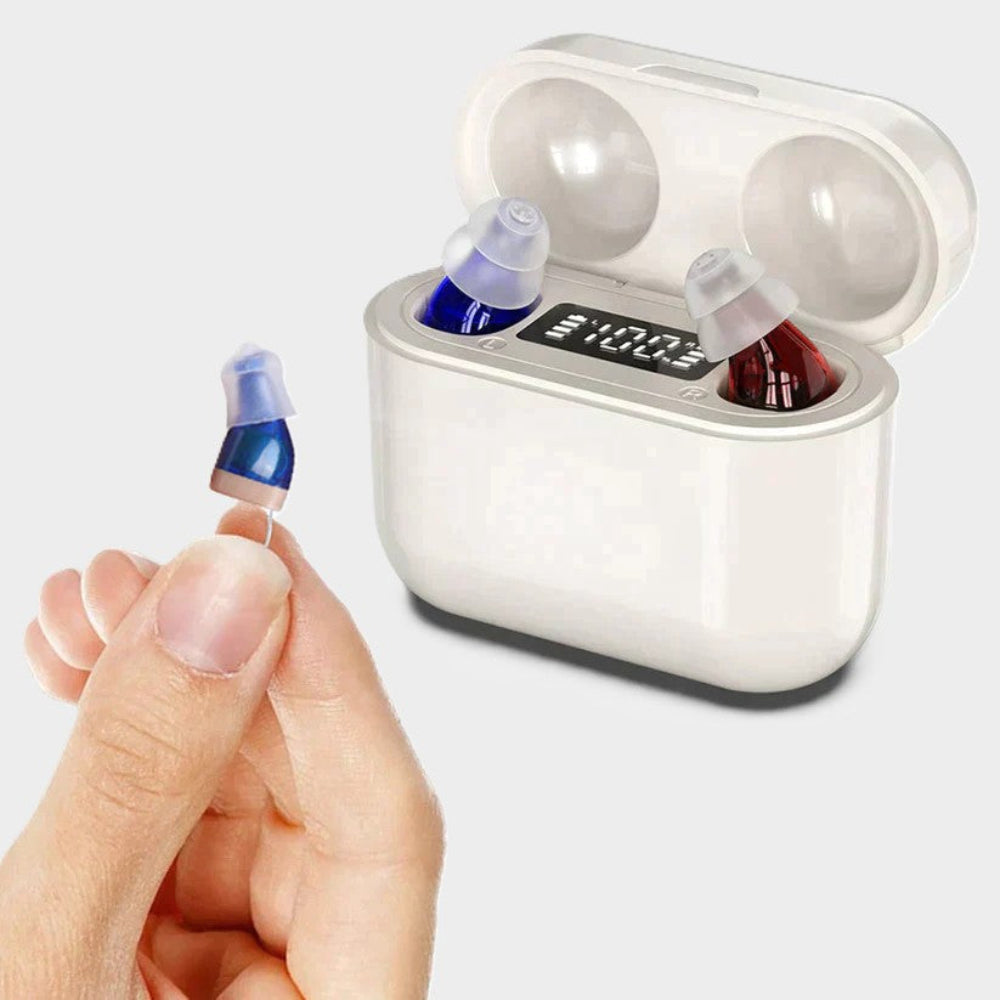 Navando | Compact Oplaadbaar Gehoorapparaat Met Laadbox