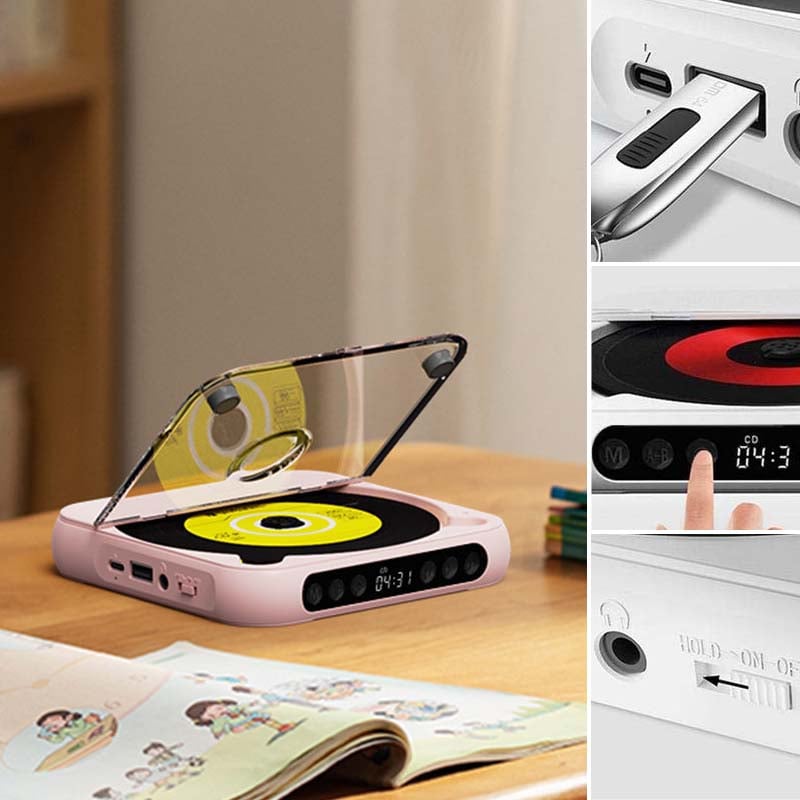 Navando | Compacte Draagbare Cd-Speler Met Bluetooth