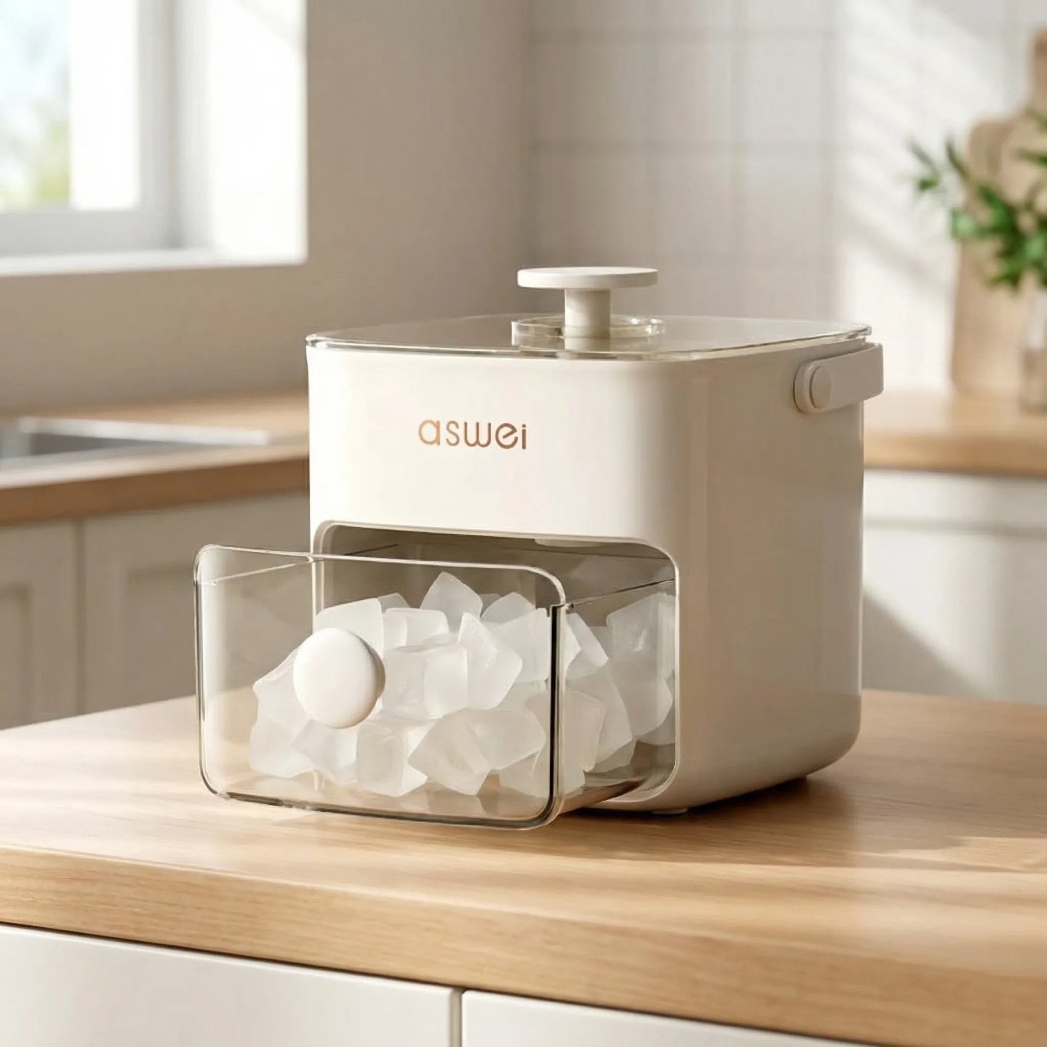 Navando | Compacte Elektrische Ijsblokjesmachine Voor Aanrecht