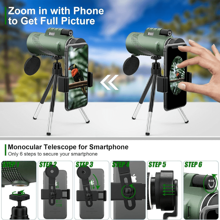 Navando | Compacte Monoculaire Verrekijker Met Hoog Zoom
