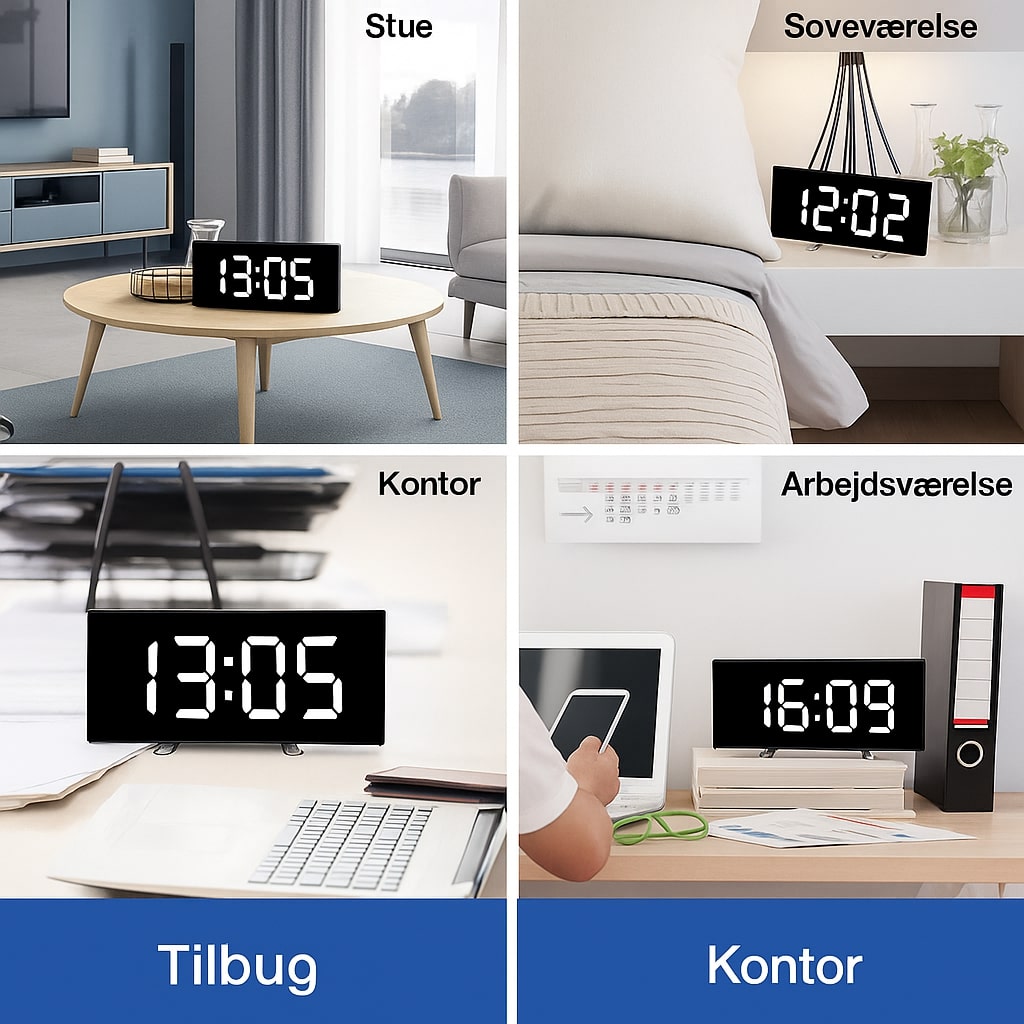 Navando | Digitale Wekker Met Gebogen LED-Display