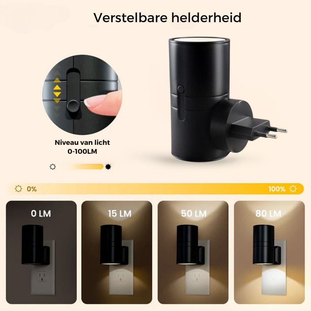 Navando | Dimbare LED Stekkerlamp Met Lichtsensor