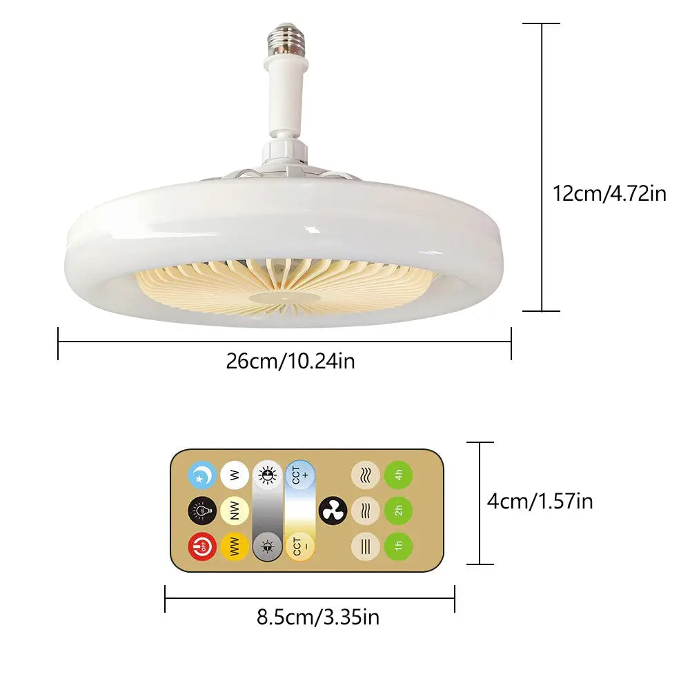 Navando | Dimbare Plafondlamp Met Ingebouwde Ventilator