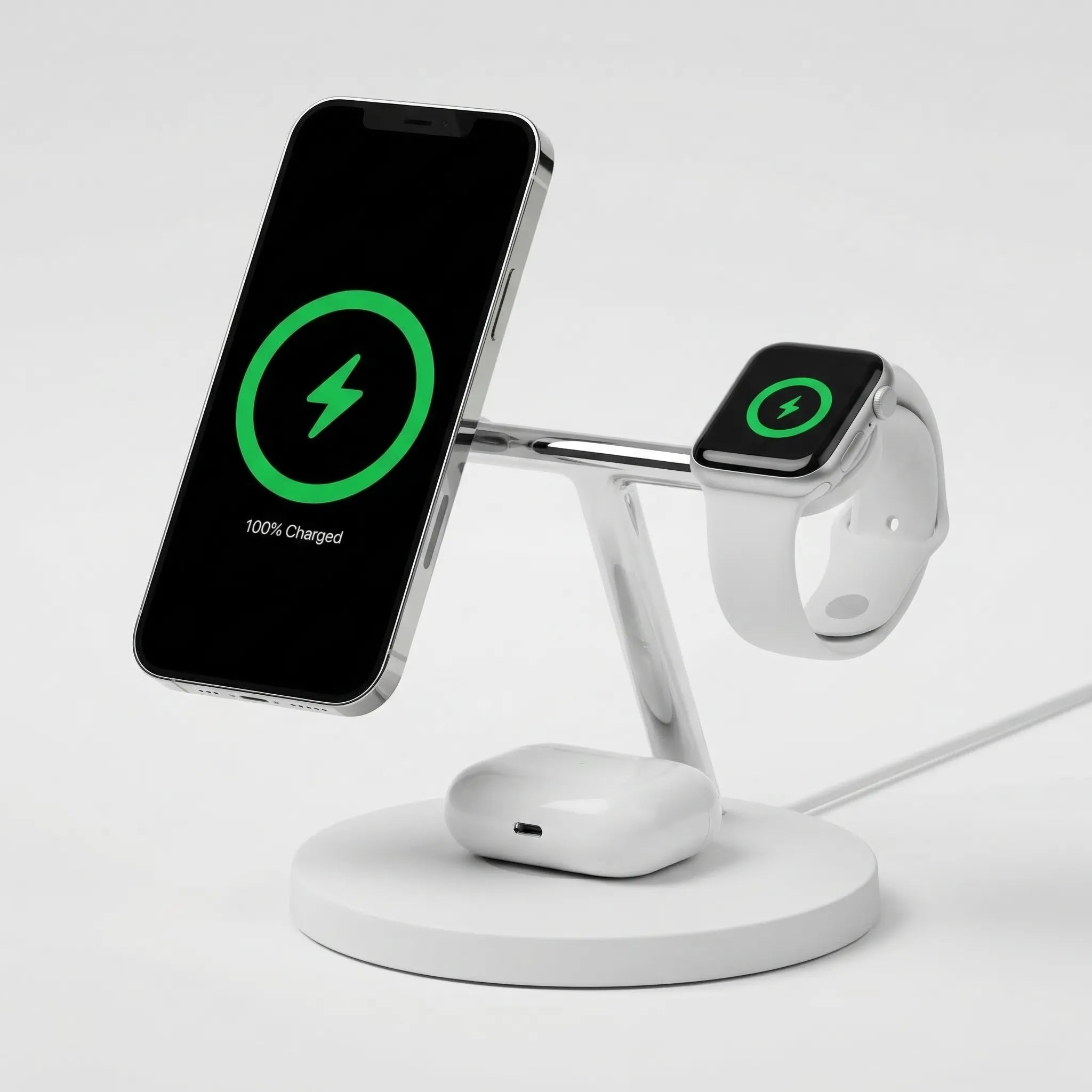 Navando | Draadloos 3-In-1 Oplaadstation Voor Apple