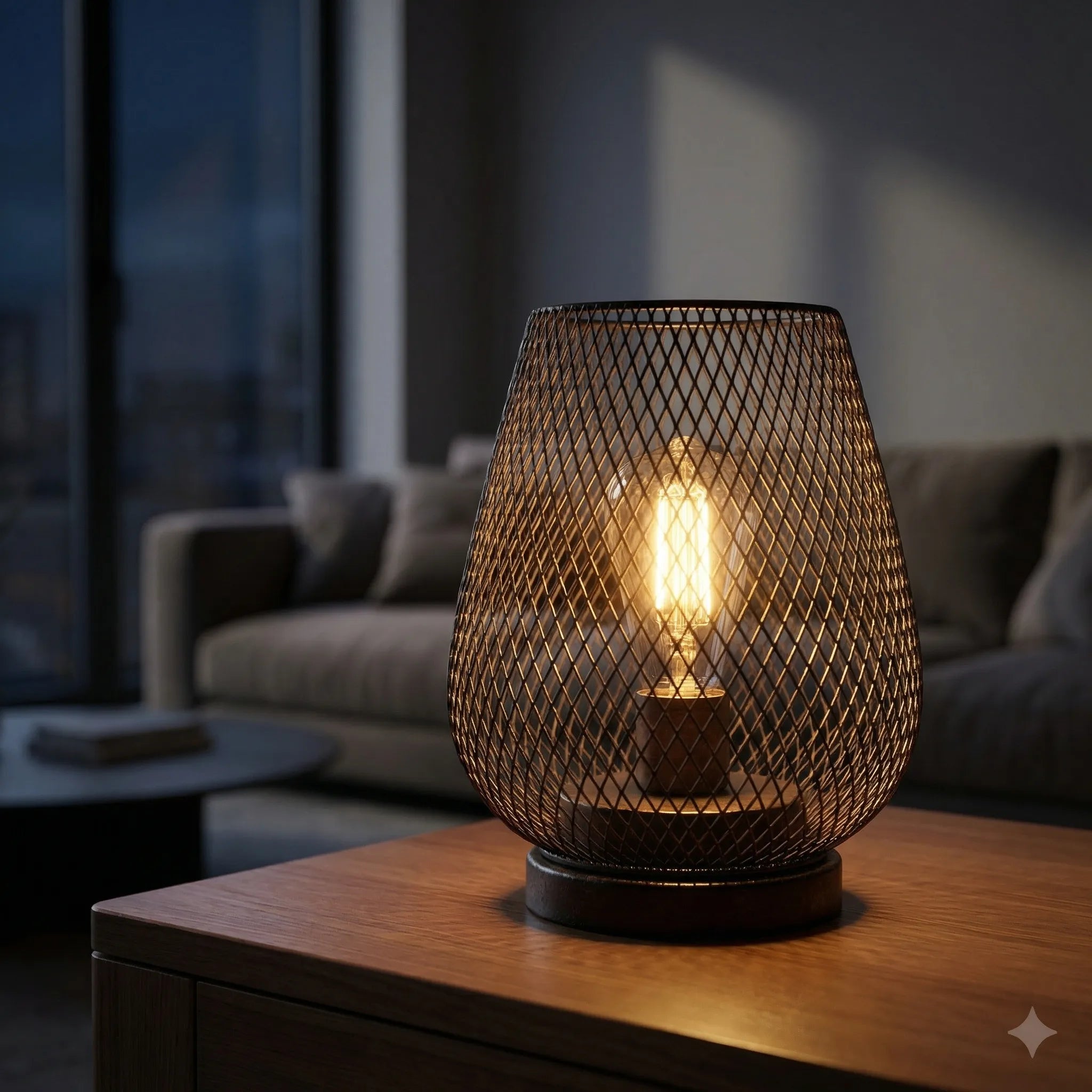 Navando | Draadloze Oplaadbare Tafellamp Met Gaasontwerp