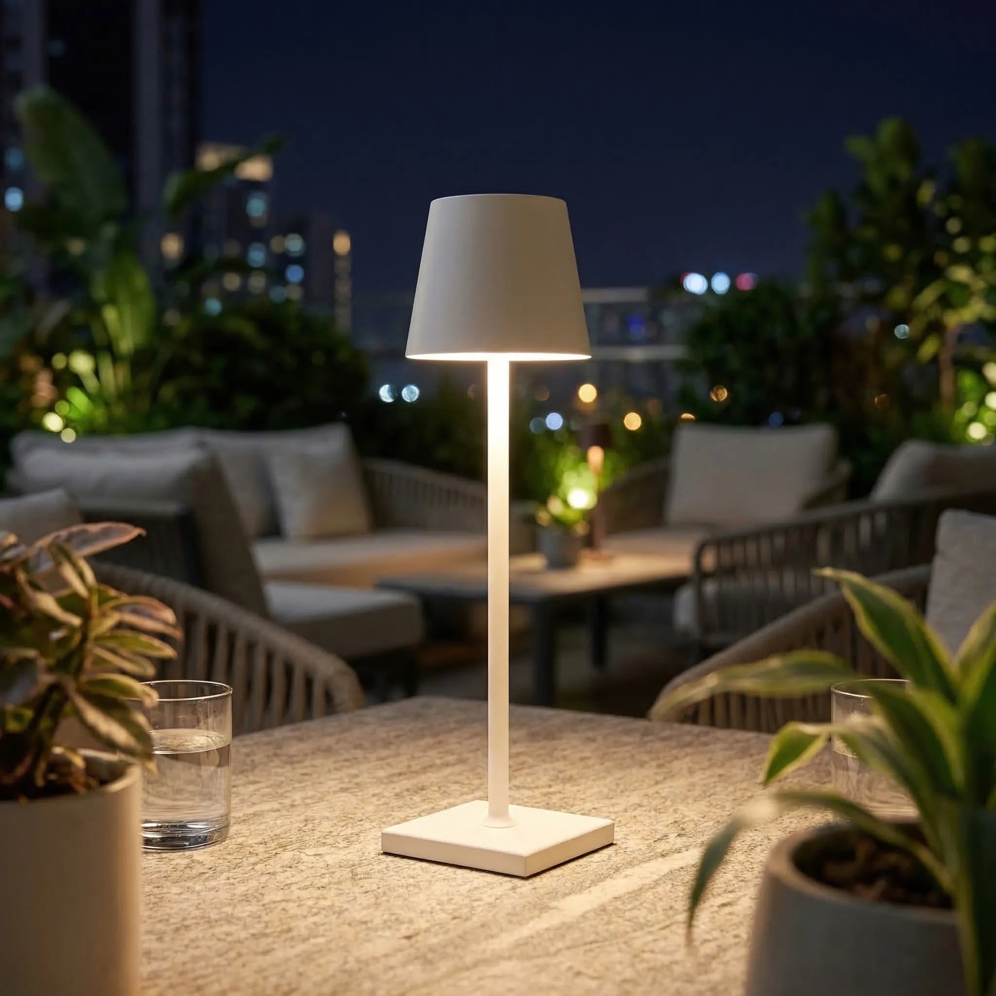 Navando | Draadloze Oplaadbare Tafellamp Met Kap