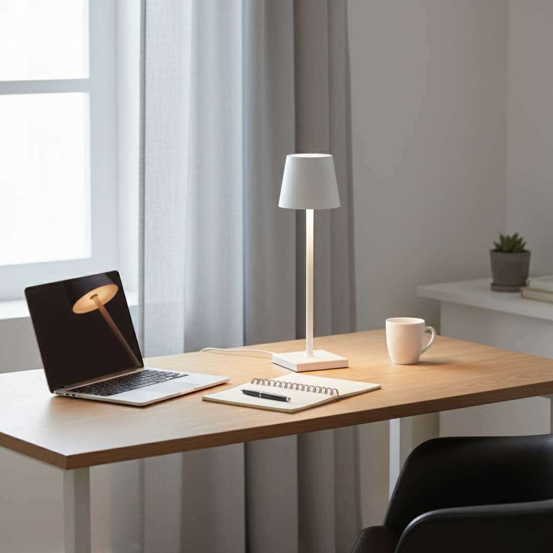 Navando | Draadloze Oplaadbare Tafellamp Met Kap