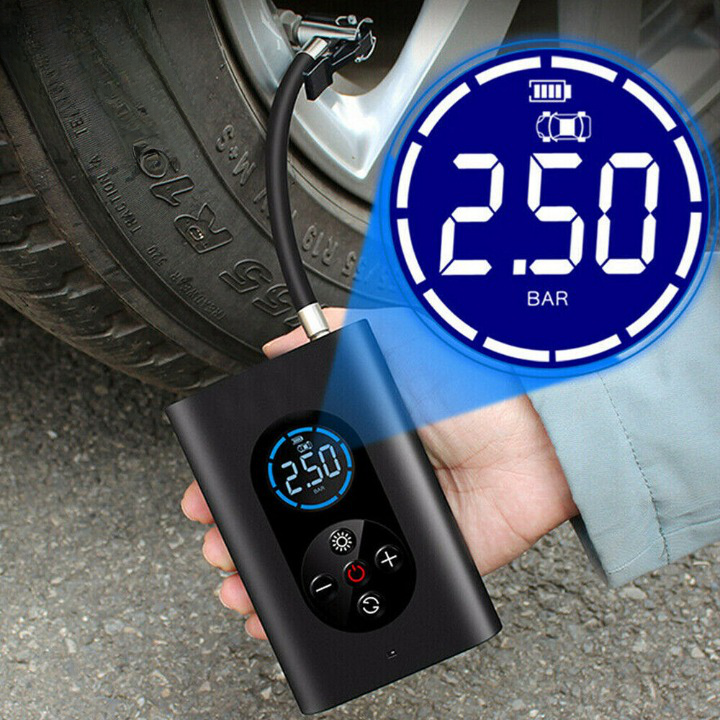 Navando | Draagbare Elektrische Bandenpomp Met Display