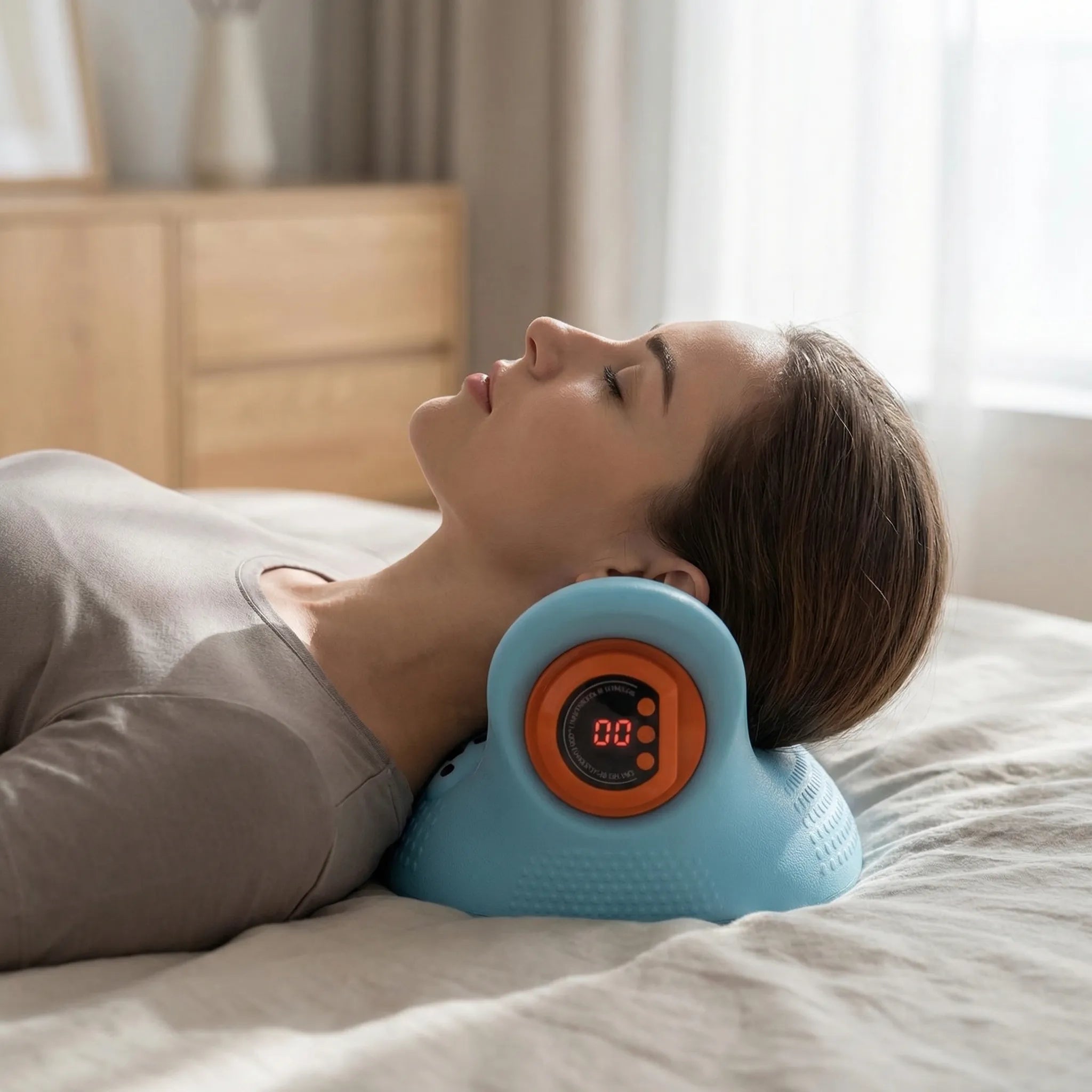 Navando | Draagbare Nekmassager Met Warmtetherapie