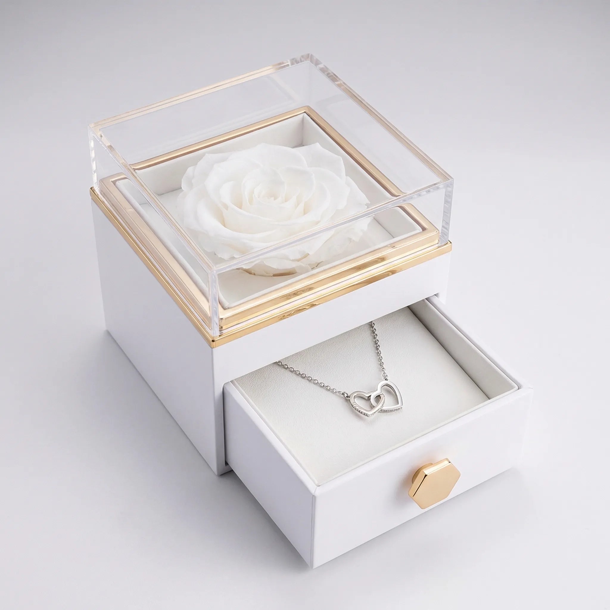 Navando | Eeuwige Roos Met Verborgen Ketting