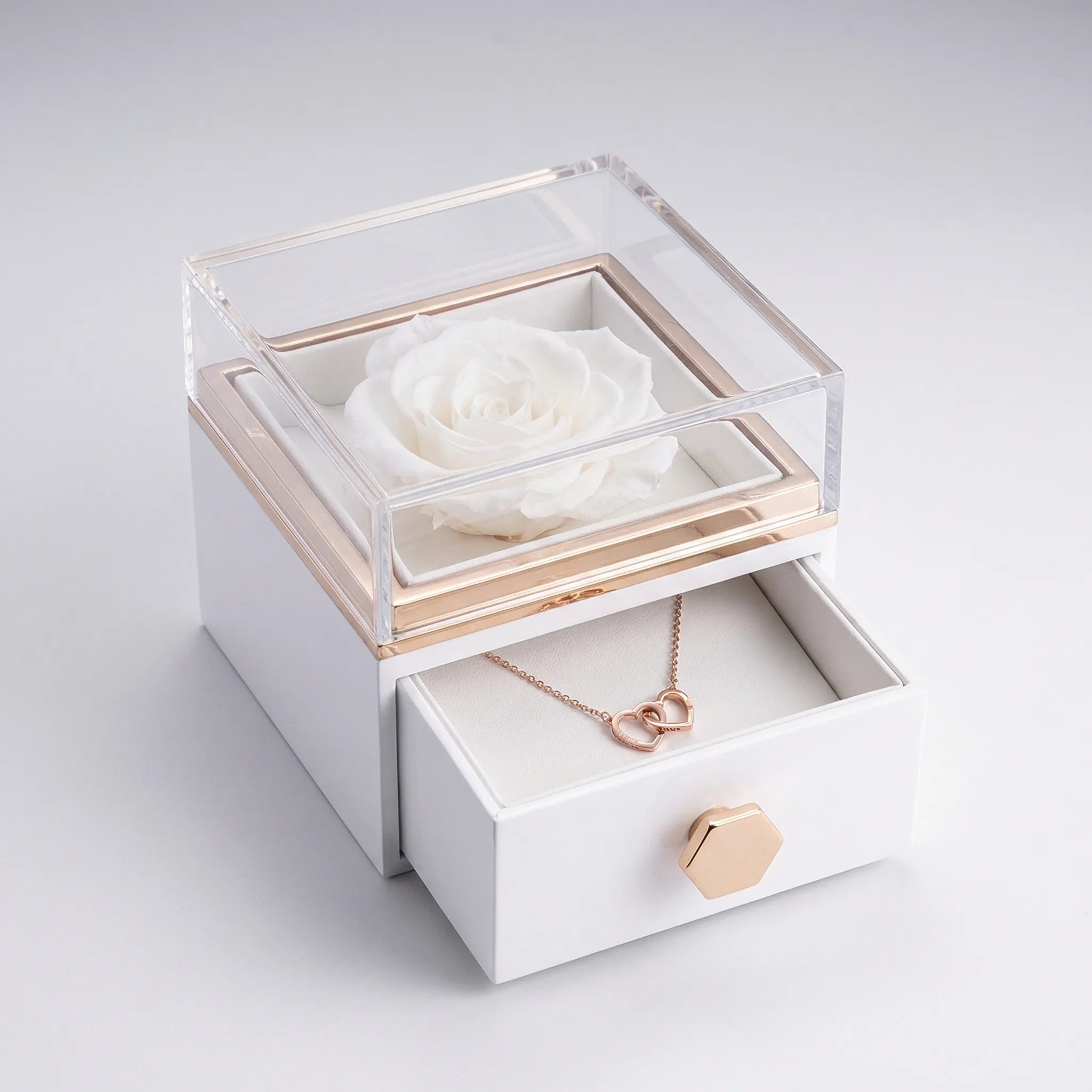 Navando | Eeuwige Roos Met Verborgen Ketting