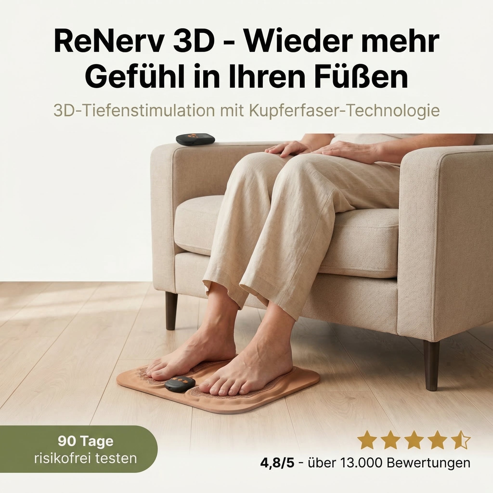 Navando | Elektrische EMS-Voetmassagemat Met Afstandsbediening