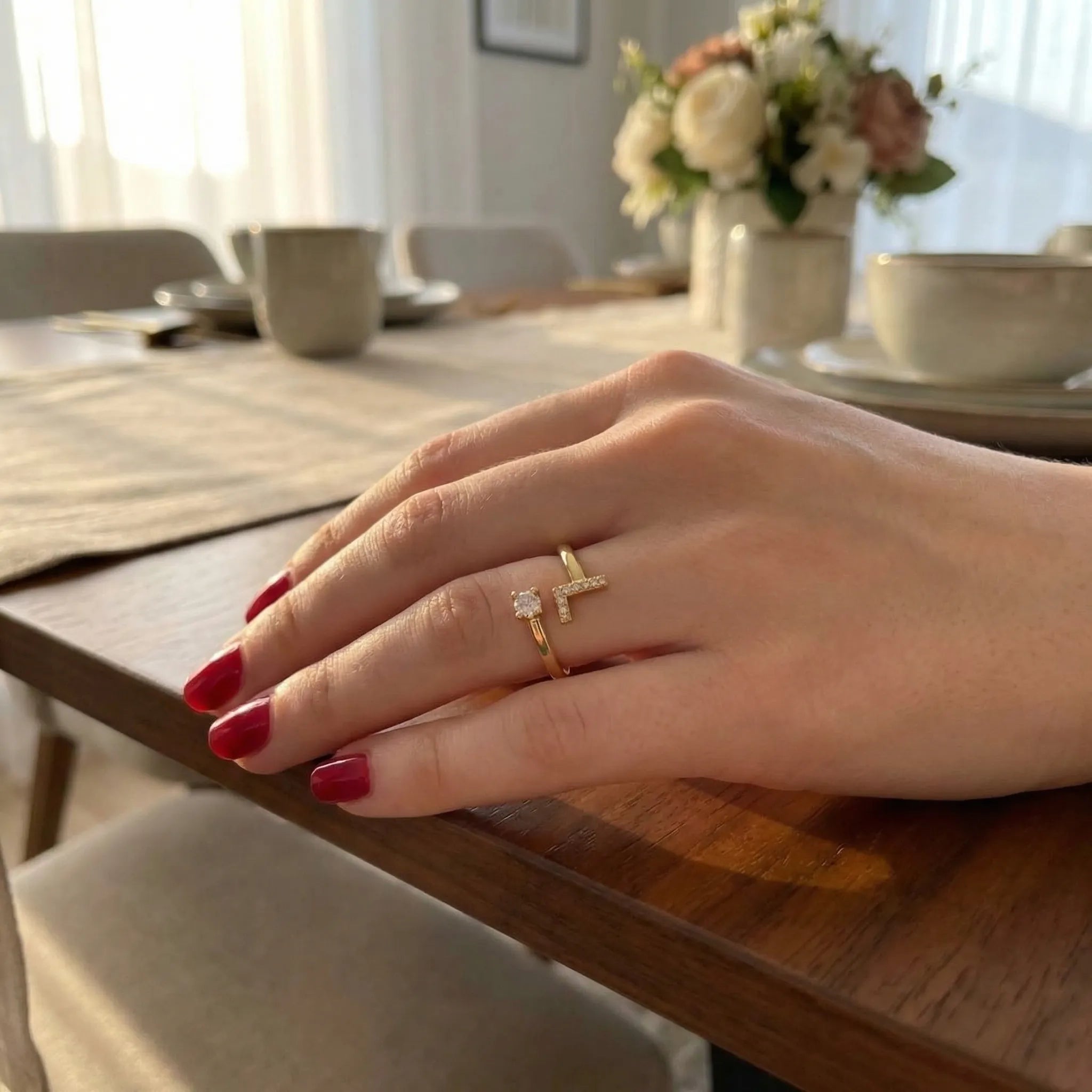 Navando | Gepersonaliseerde Ring Met zirkoniasTeen