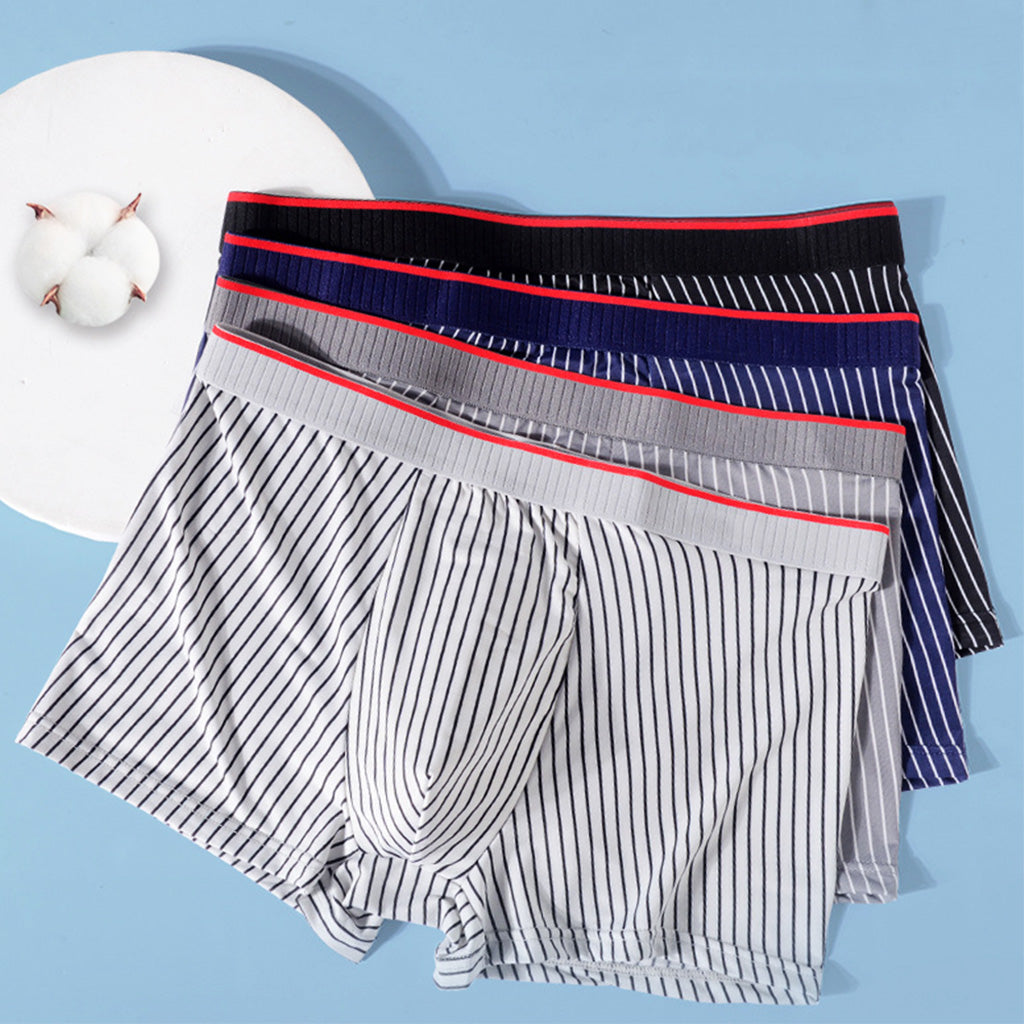 Navando | Gestreepte Heren Boxershorts Met Elastische Tailleband