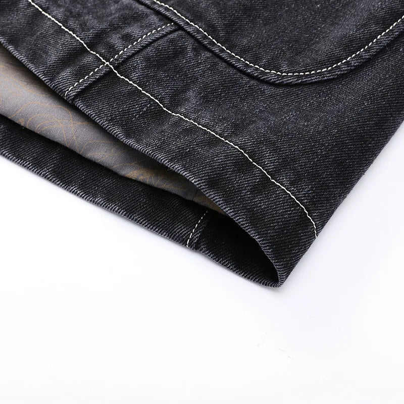 Navando | Getailleerde Denim Blazer Met Vintage Wassing