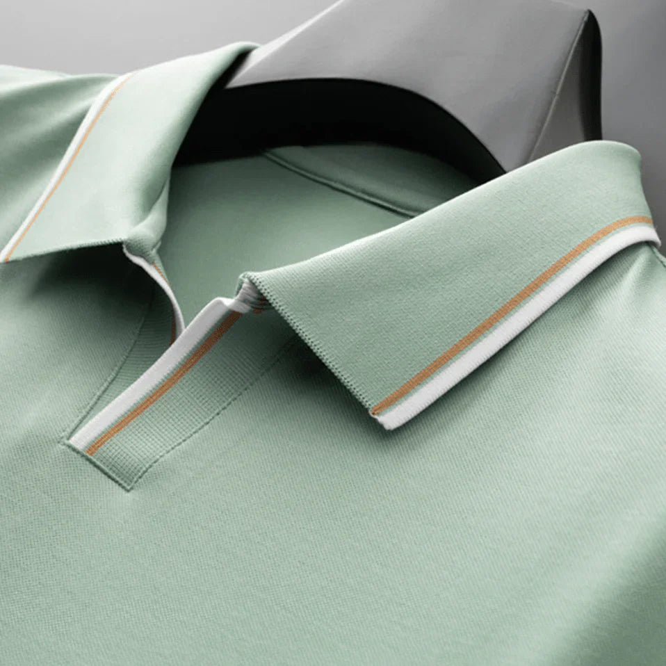 Navando | Getailleerde Heren Poloshirt Met Contrastbies