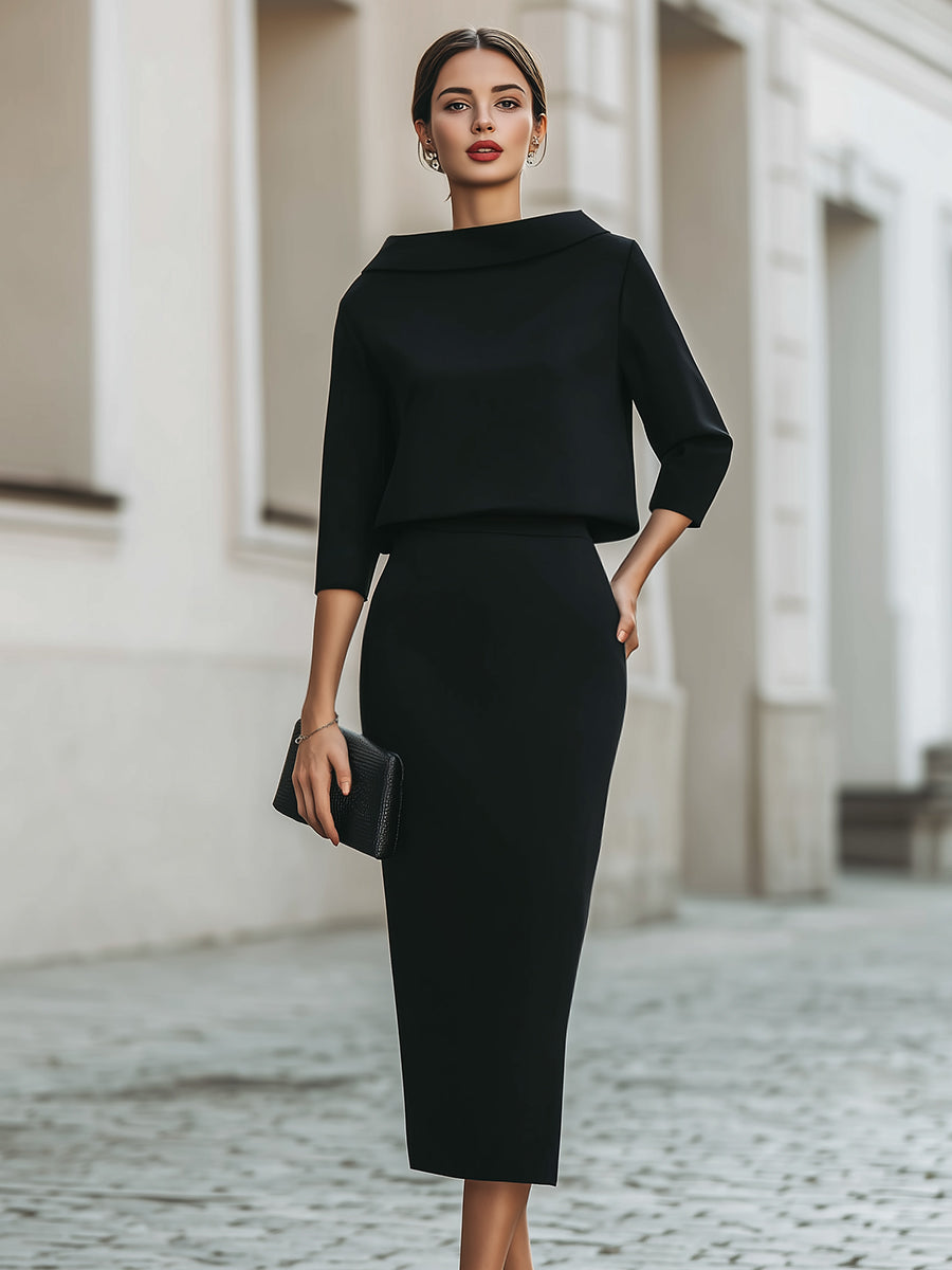 Navando | Getailleerde Tweedelige Rok Set