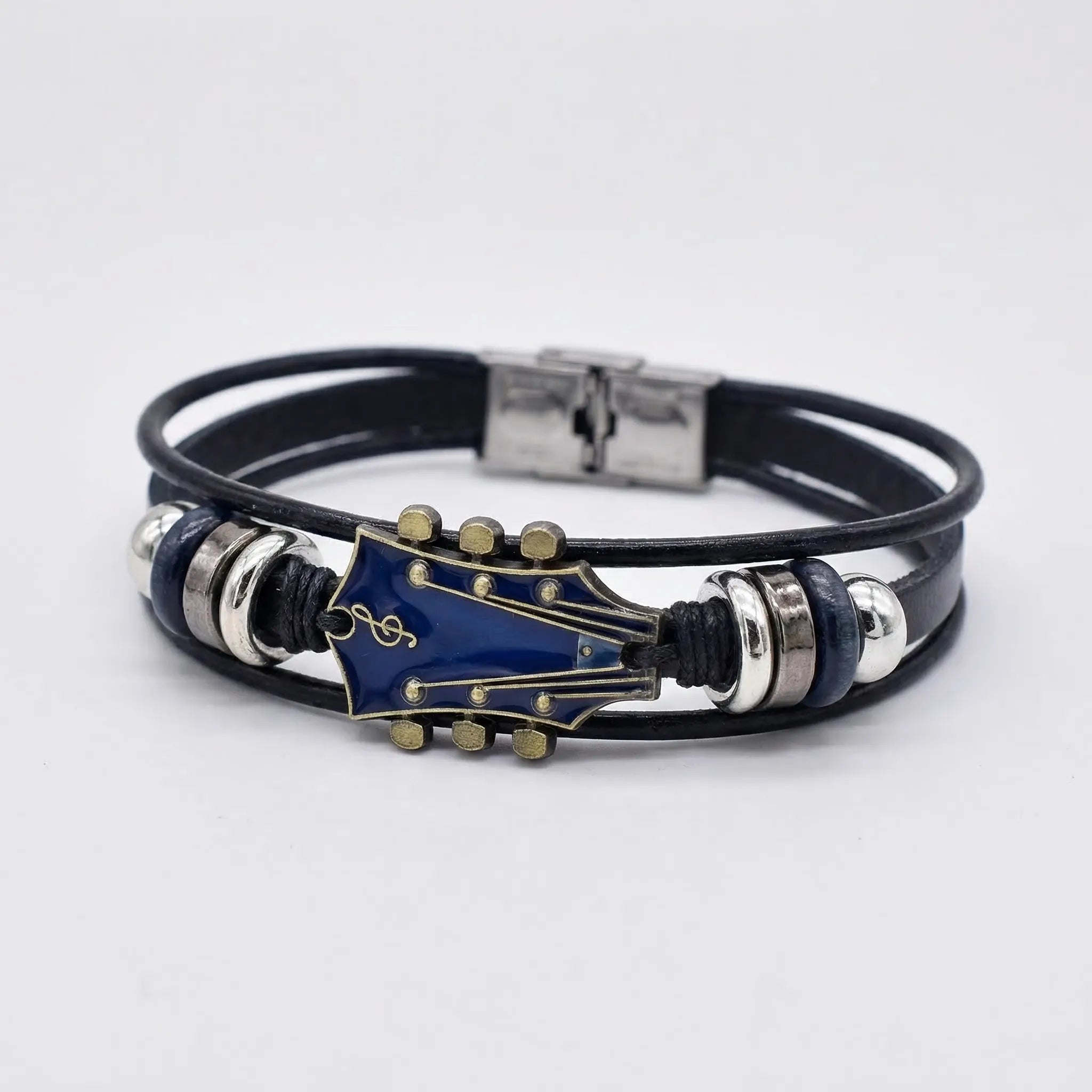 Navando | Gevlochten Armband Met Gitaarhanger