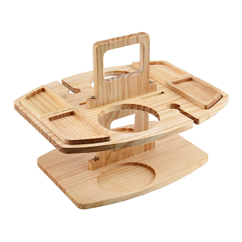 Navando | Inklapbare Picknicktafel Met Wijnglashouder