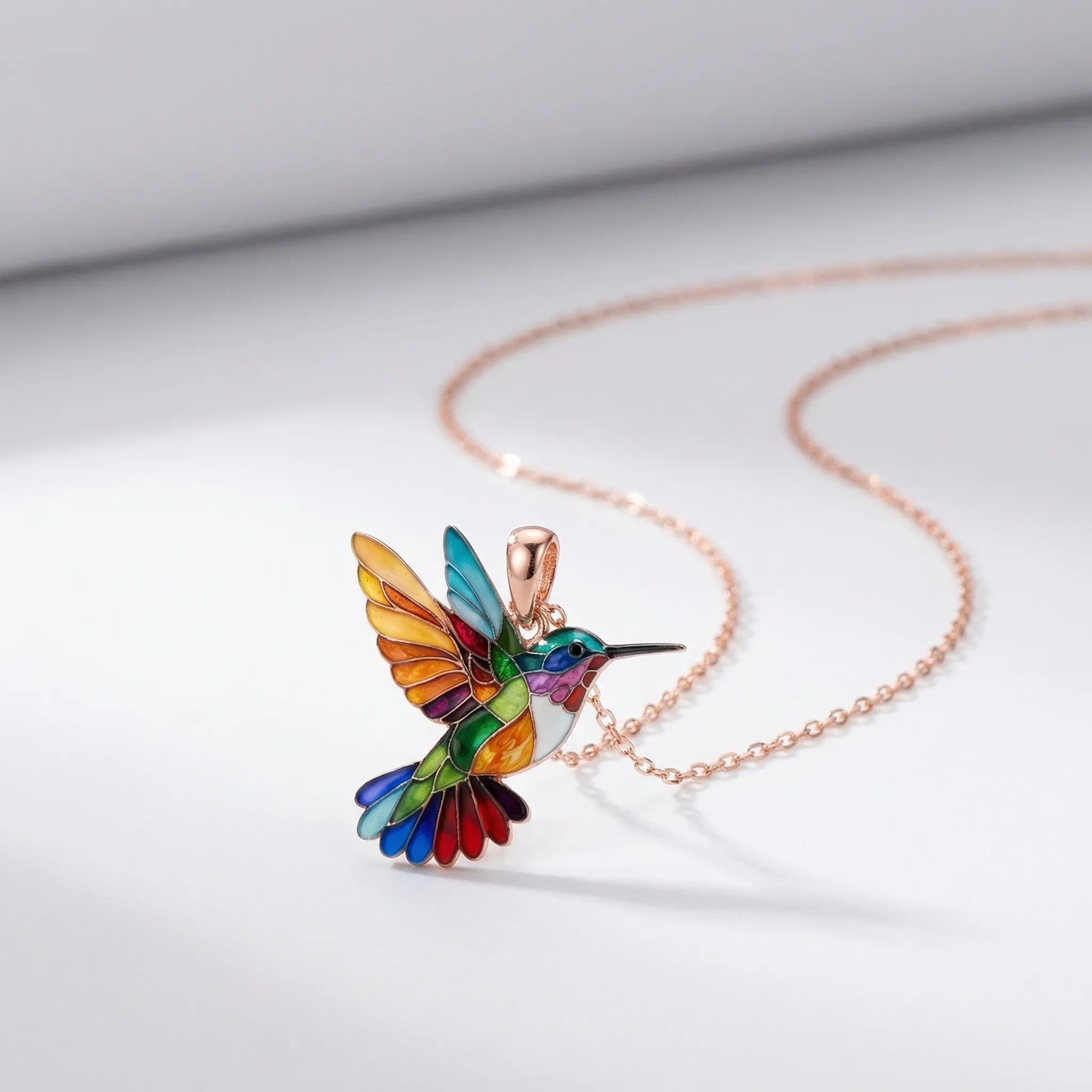 Navando | Kleurrijke Kolibri Hanger Ketting