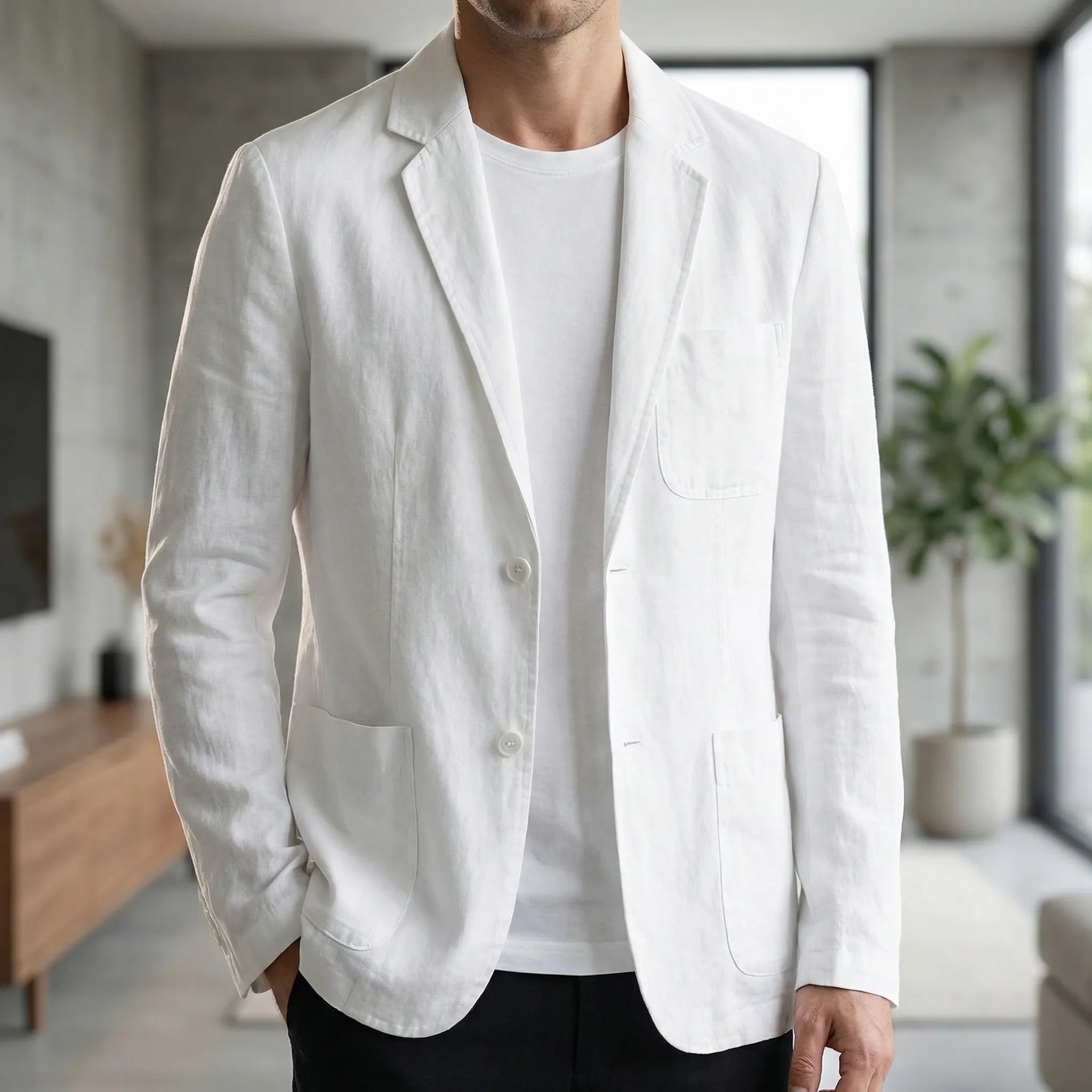 Navando | Luchtige Blazer Met Knoopsluiting