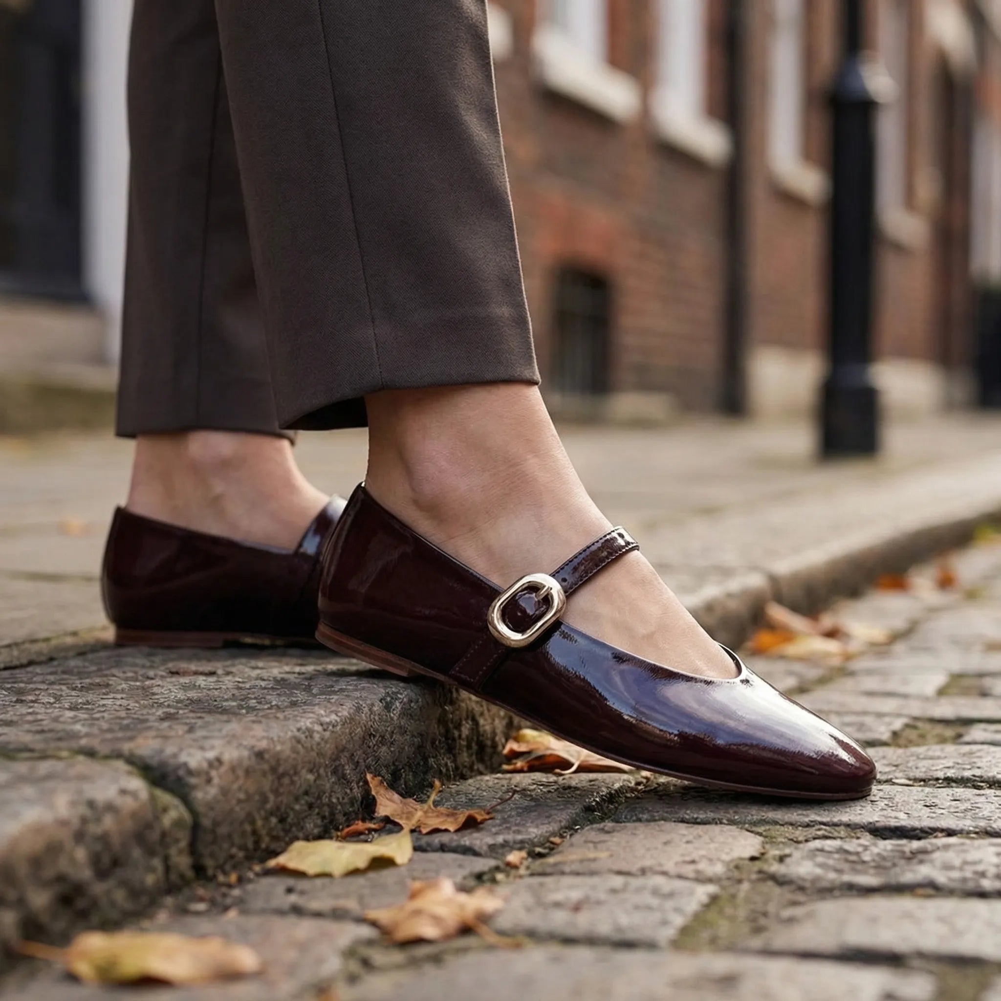 Navando | Platte Mary Jane Met Gesp