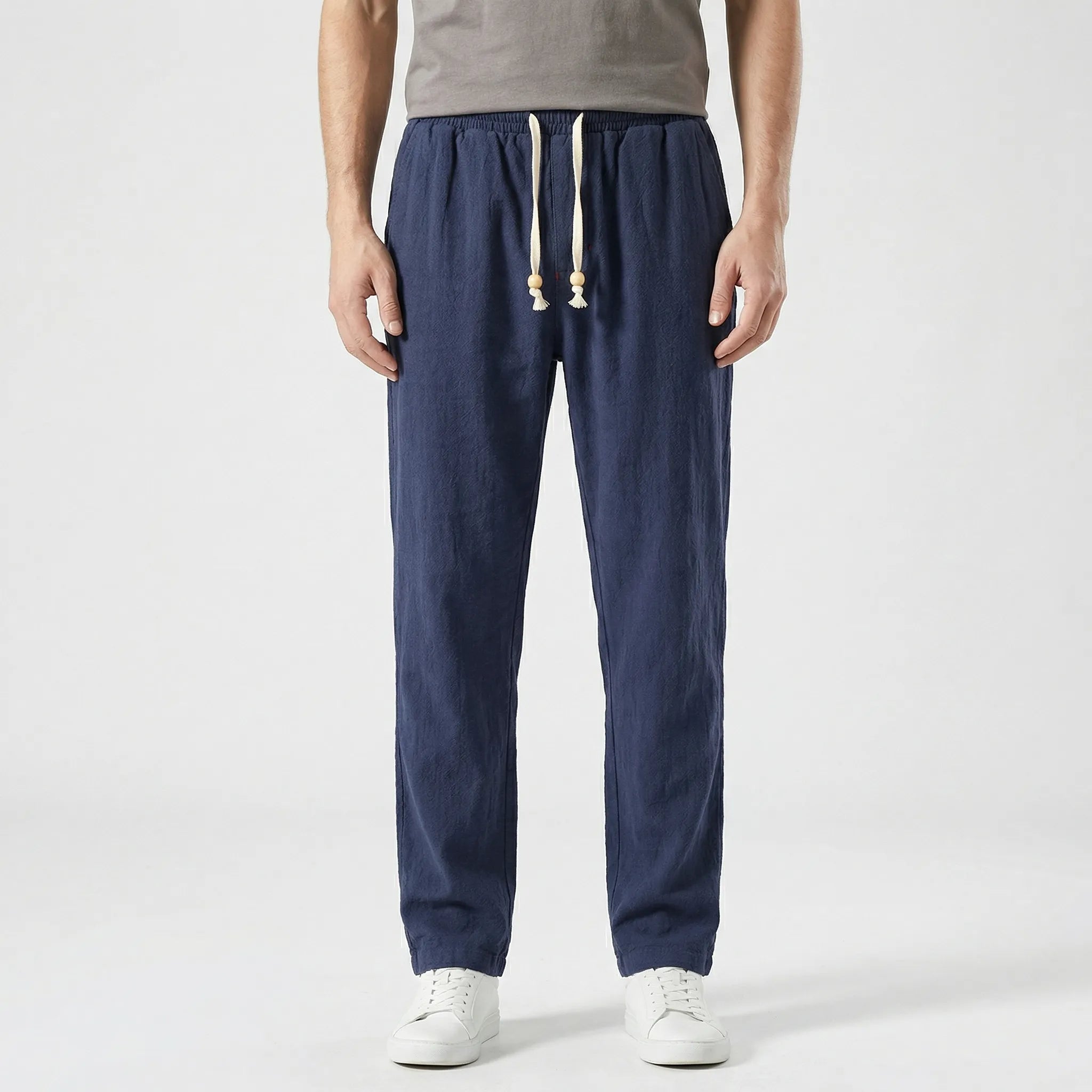 Navando | Rechte Broek Met Elastische Tailleband