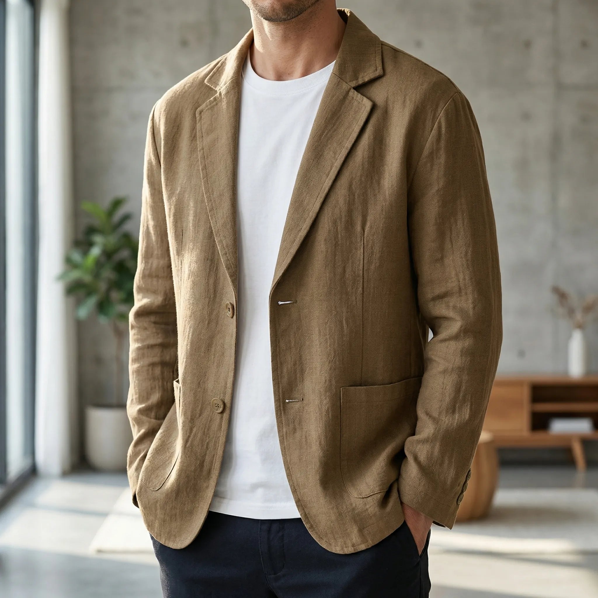 Navando | Relaxed Fit Blazer Met Reverskraag
