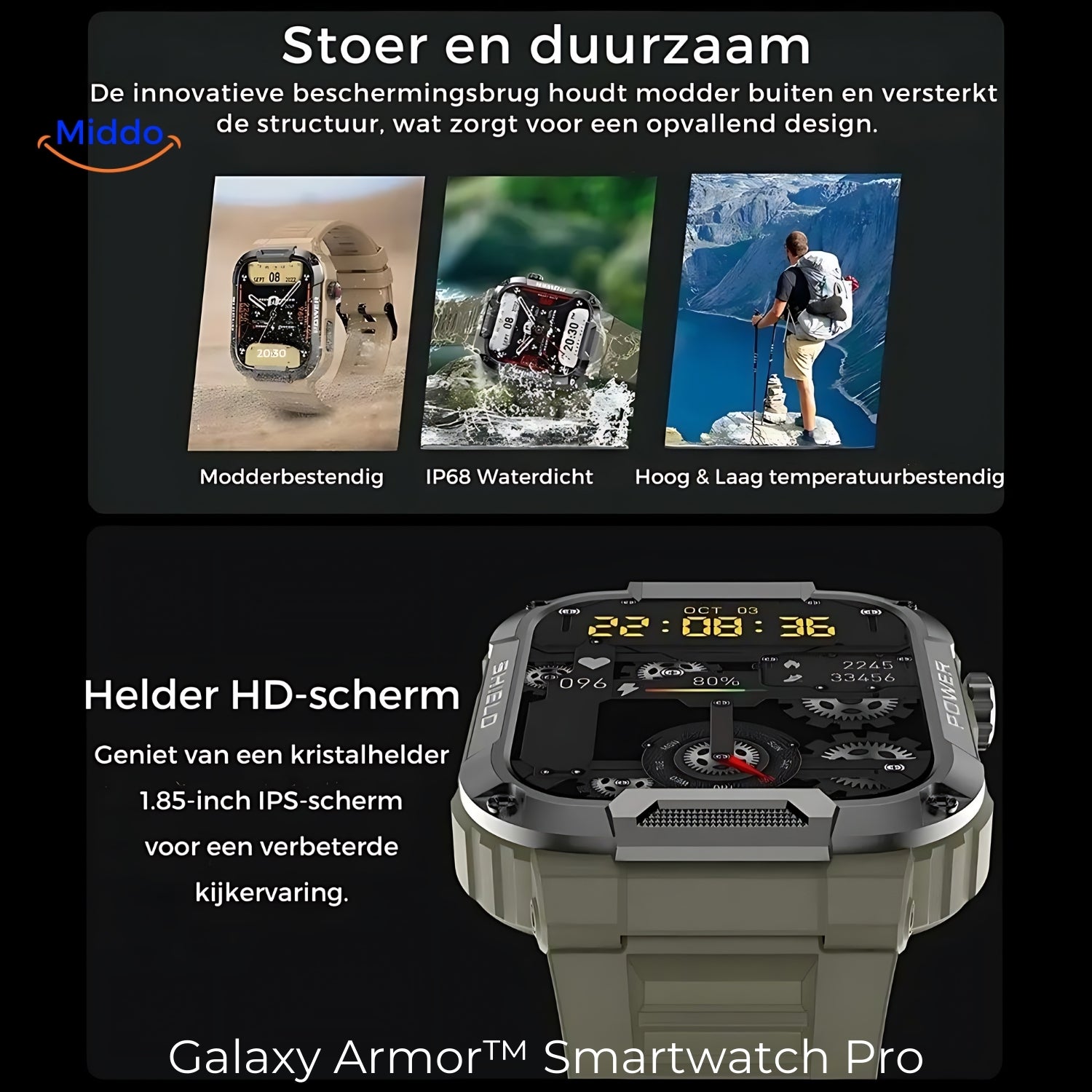 Navando | Robuuste Smartwatch Met Uitgebreide Gezondheidsfuncties
