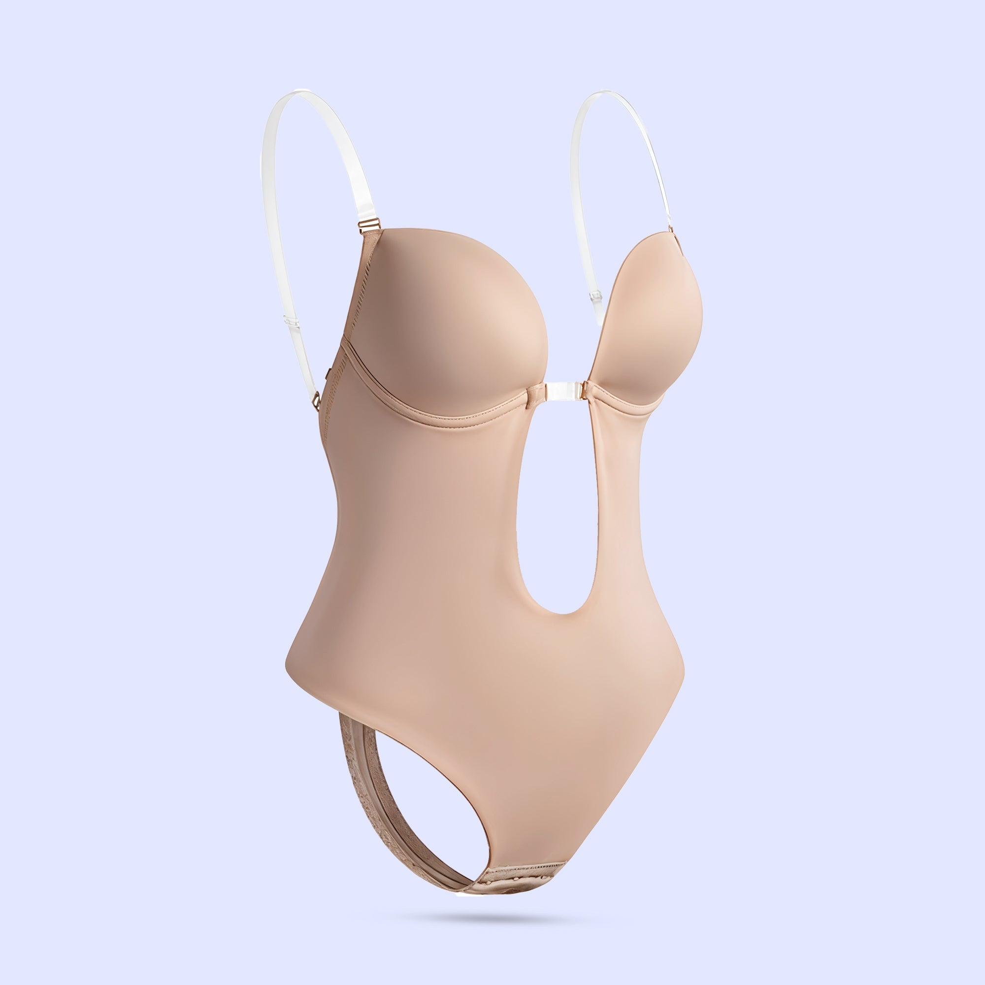 Navando | Rugvrije Shapewear Body Met Doorzichtige Bandjes