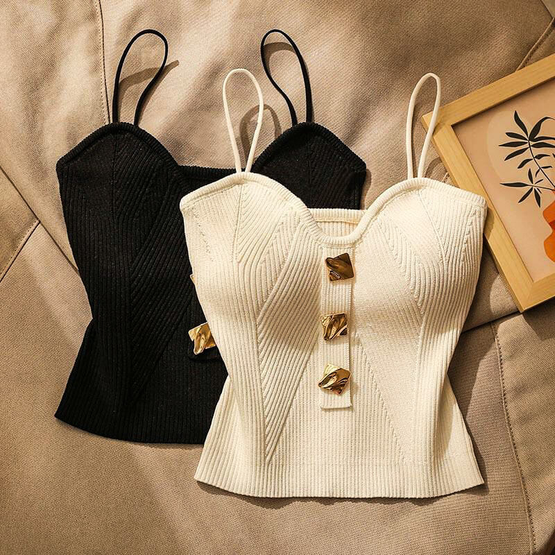 Navando | Strakke Cami Met Hartjesdecolleté