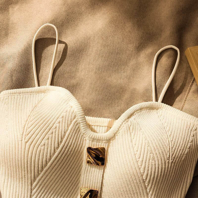 Navando | Strakke Cami Met Hartjesdecolleté