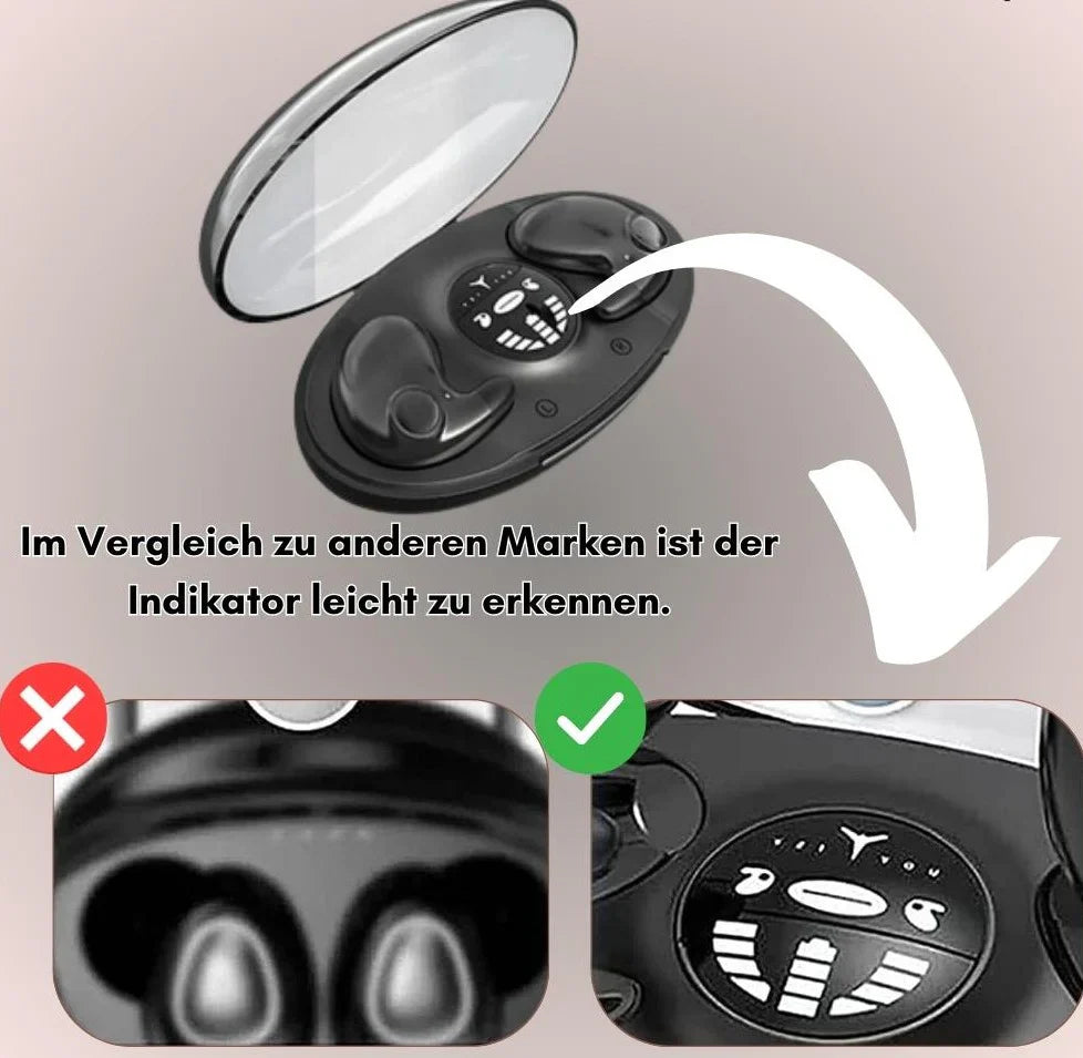 Navando | Ultrakleine Draadloze Slaapoortelefoons Met Oplaadcase