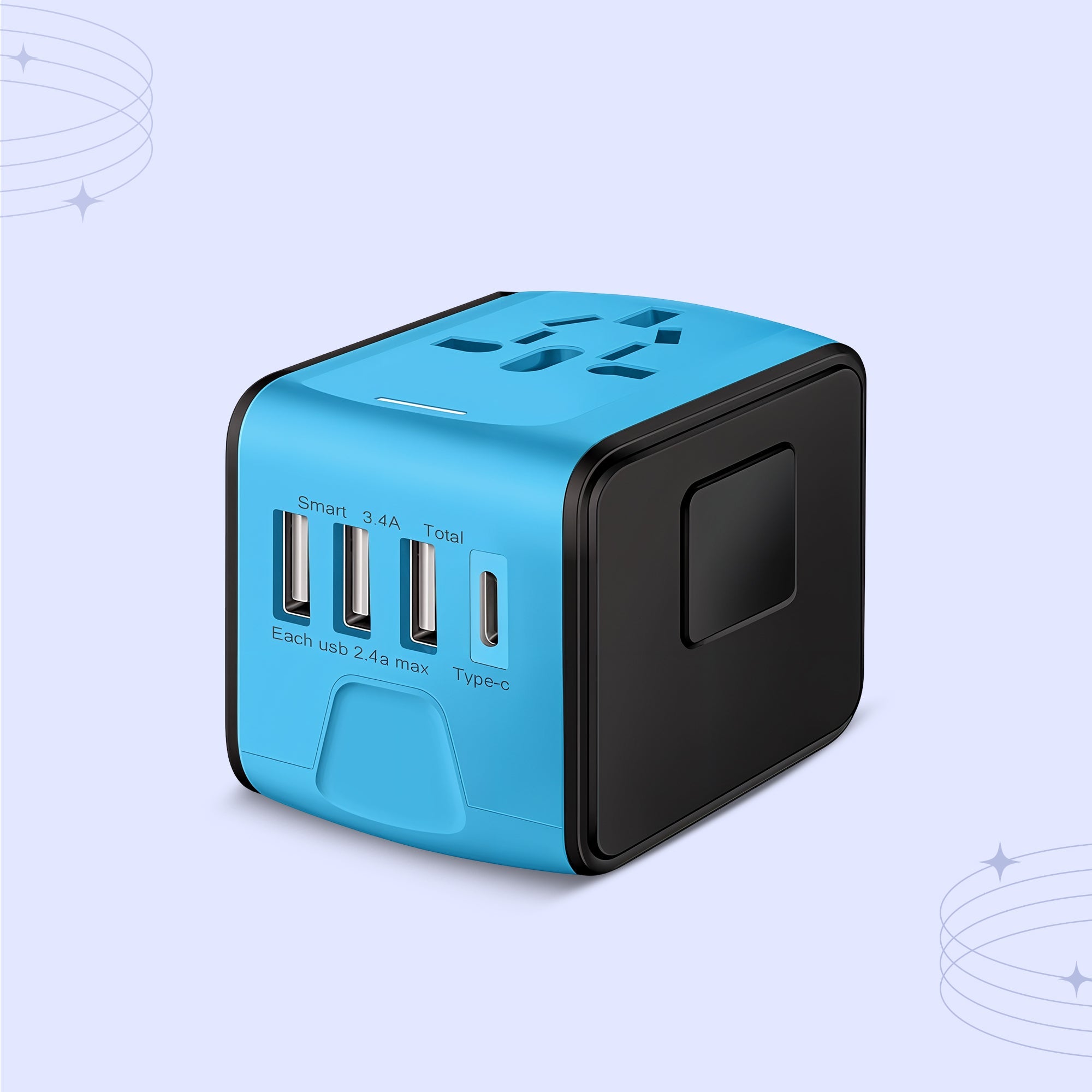 Navando | Universele Reisadapter Met USB-Poorten