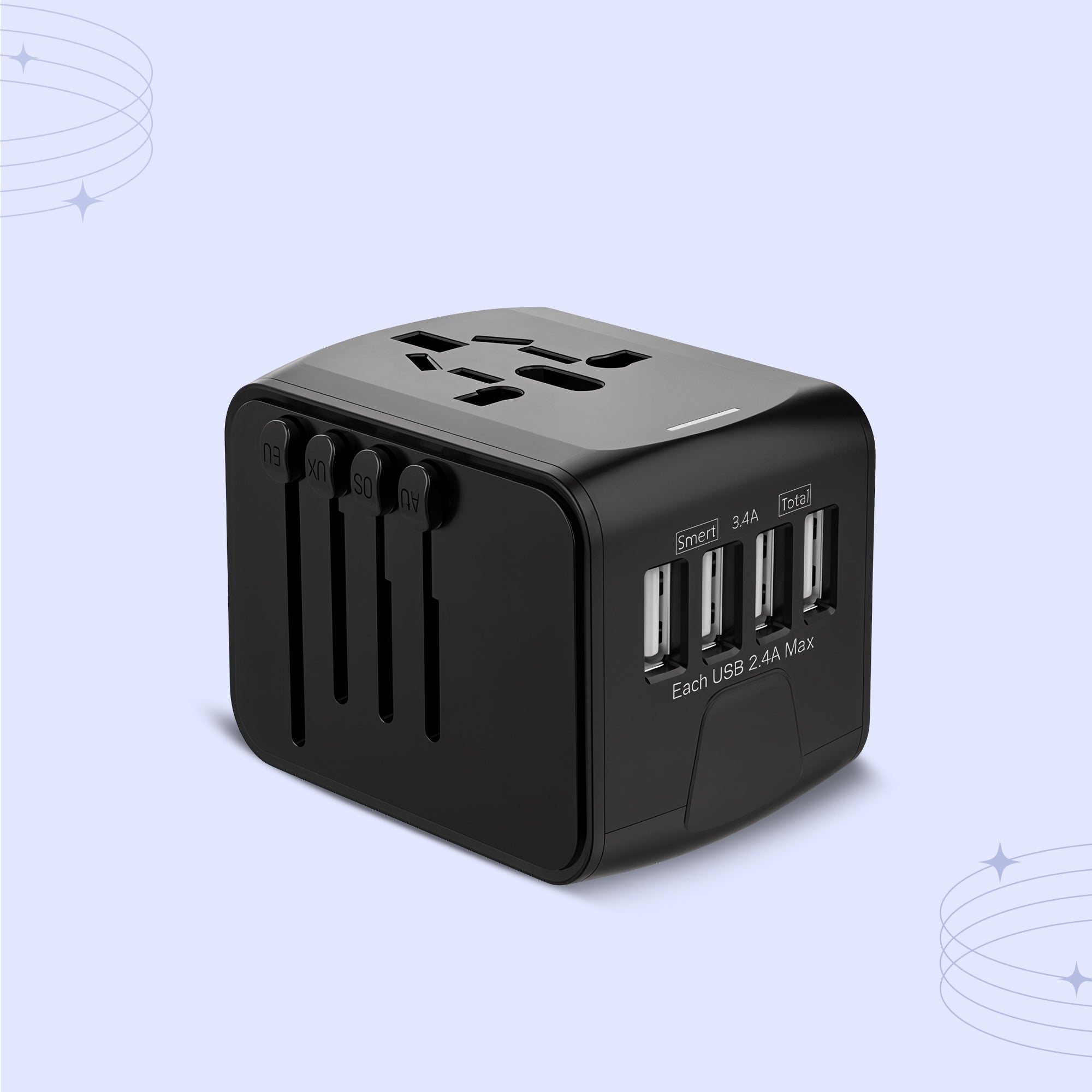 Navando | Universele Reisadapter Met USB-Poorten