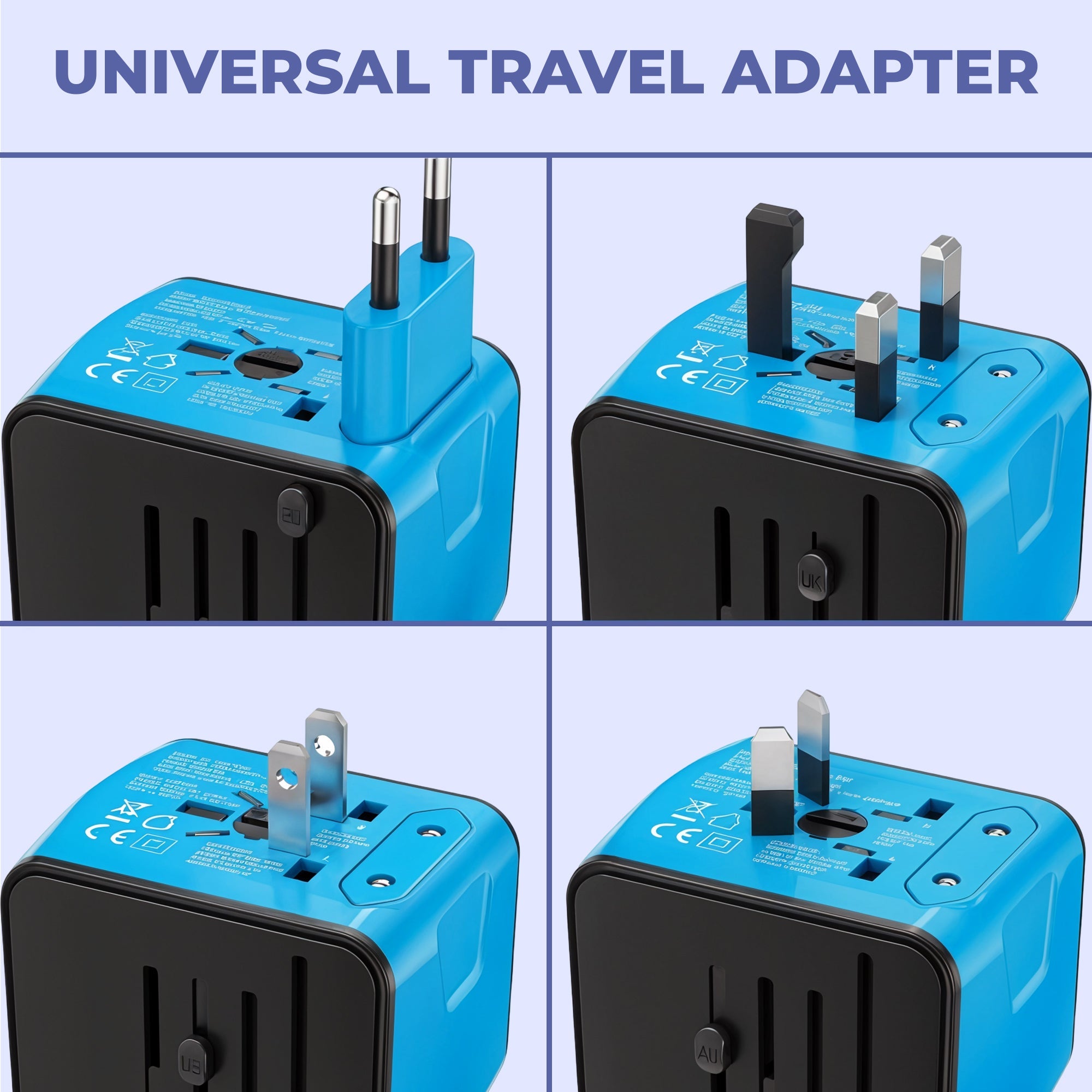 Navando | Universele Reisadapter Met USB-Poorten