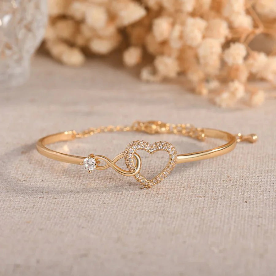 Navando | Verstelbare Armband Met Hartje En Infinity-Symbool